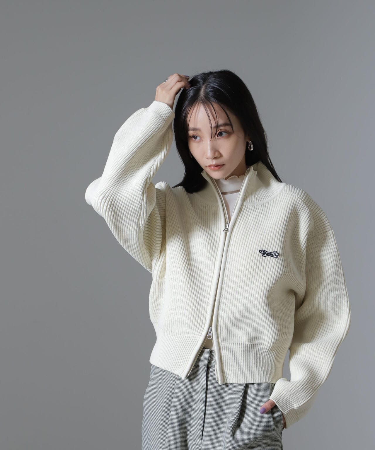 PENNEYS別注TheFOXハイネックジップニットトップス 6734222341