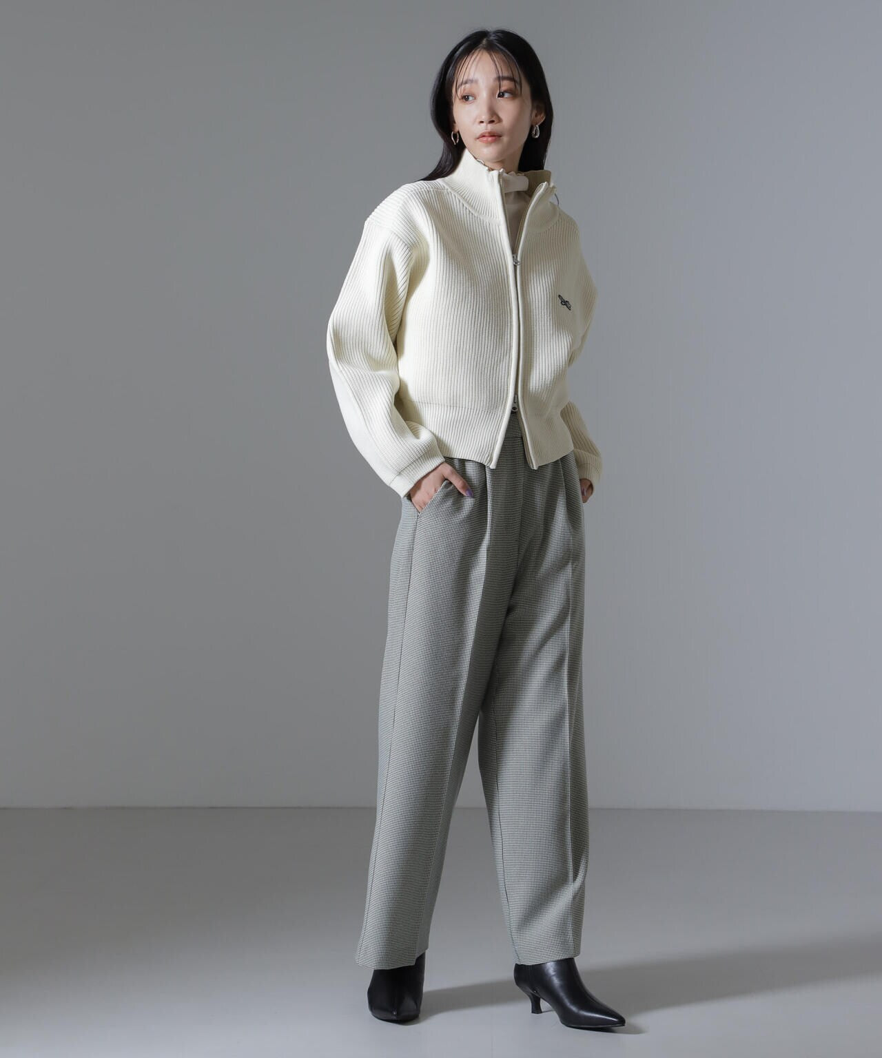 PENNEYS別注TheFOXハイネックジップニットトップス 6734222341