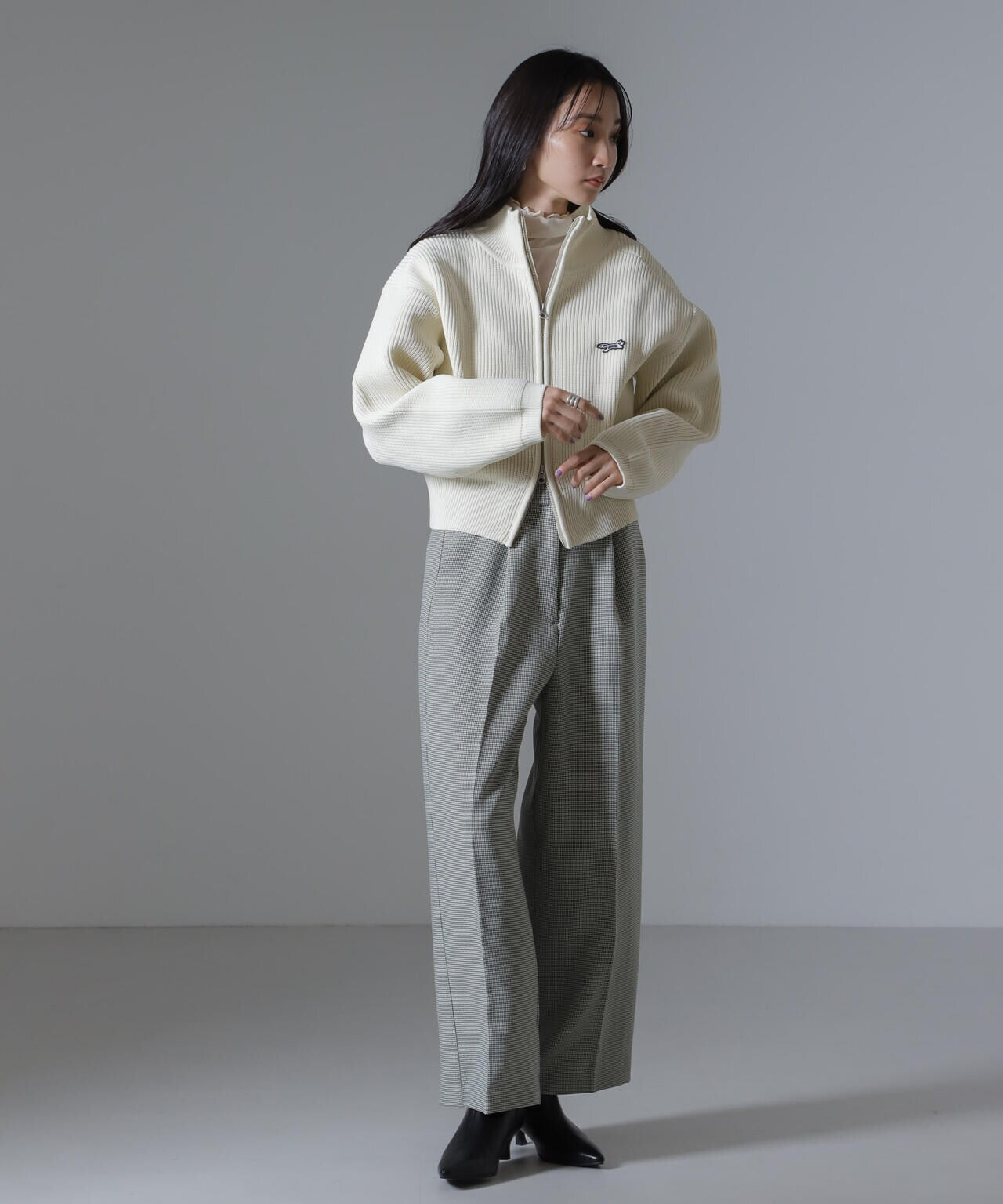 PENNEYS別注TheFOXハイネックジップニットトップス 6734222341