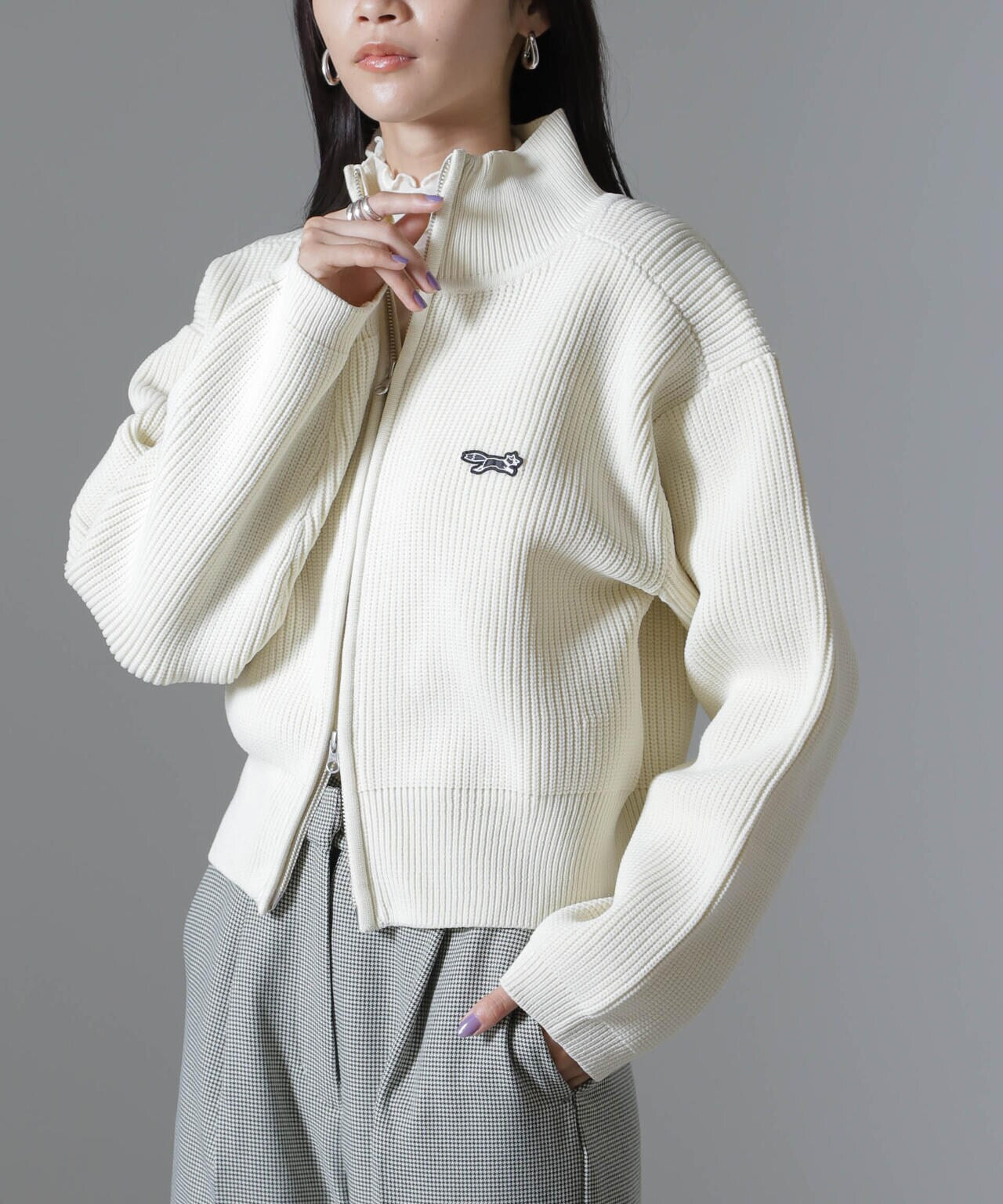 PENNEYS別注TheFOXハイネックジップニットトップス 6734222341