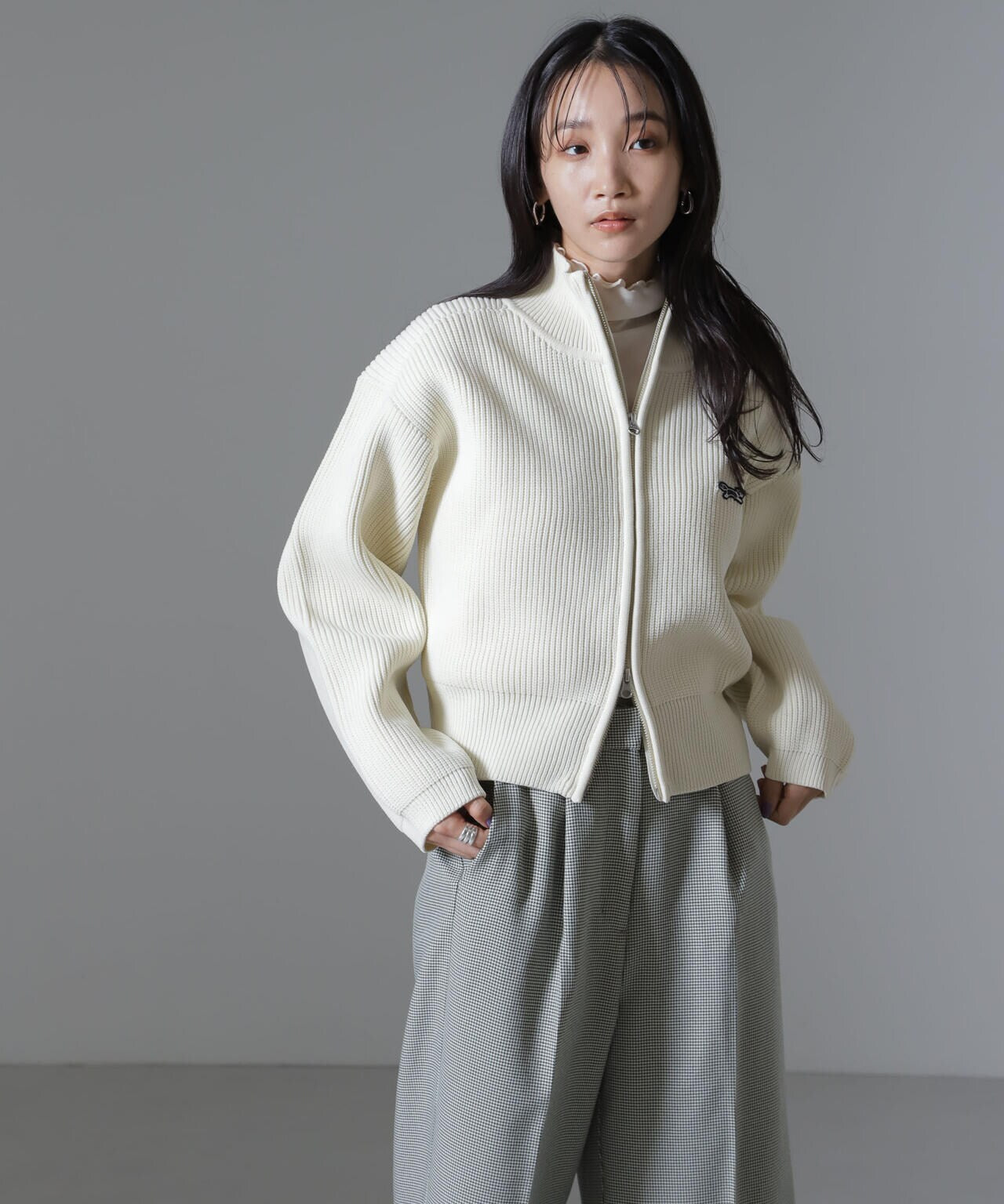 PENNEYS別注TheFOXハイネックジップニットトップス 6734222341