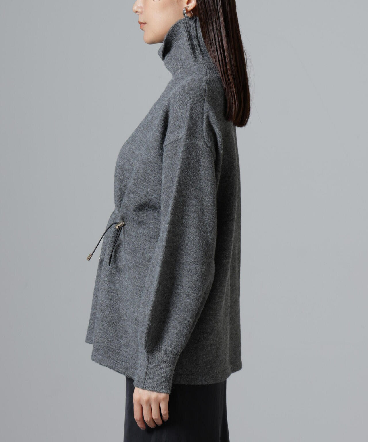 ウエストドロストタートルワイドニット 6734222346