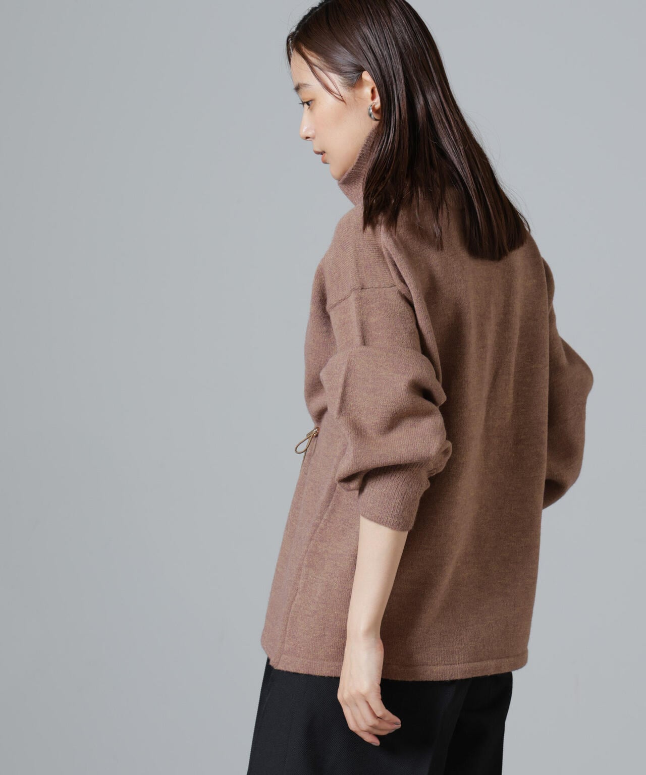 ウエストドロストタートルワイドニット 6734222346