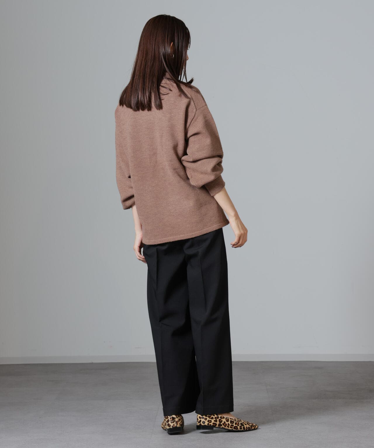 ウエストドロストタートルワイドニット 6734222346