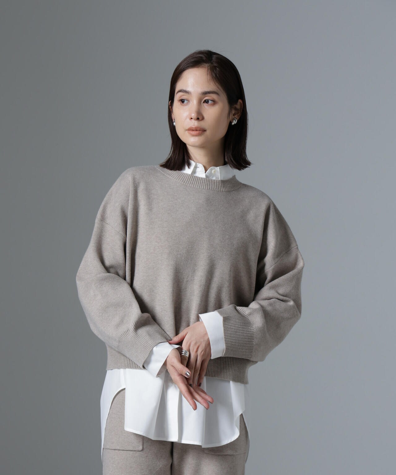 nanostudio ナノストゥディオ ストライプ ニットセーター 長袖 knit – Nanostudio