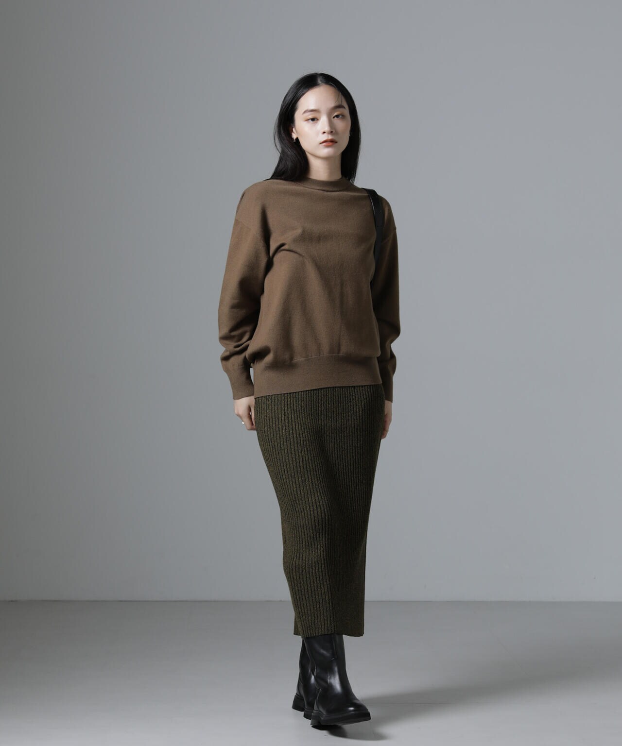 週末限定値下☆新品☆theoryluxe クルーネックニット　ウォッシャブル　黒 MONO-MART セーター ニット ジャガード ウォッシャブル ルーズ