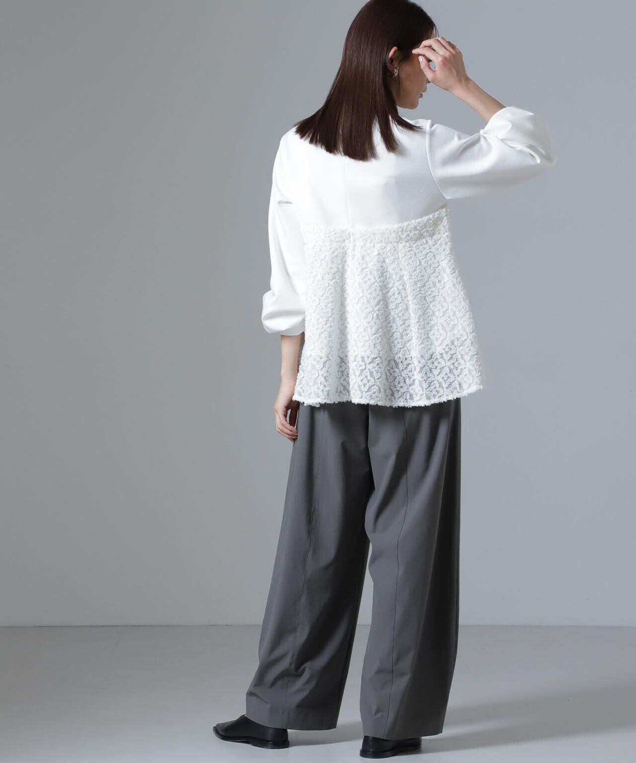 polaura ポローラ ビスチェドッキングバルーントップス ivory