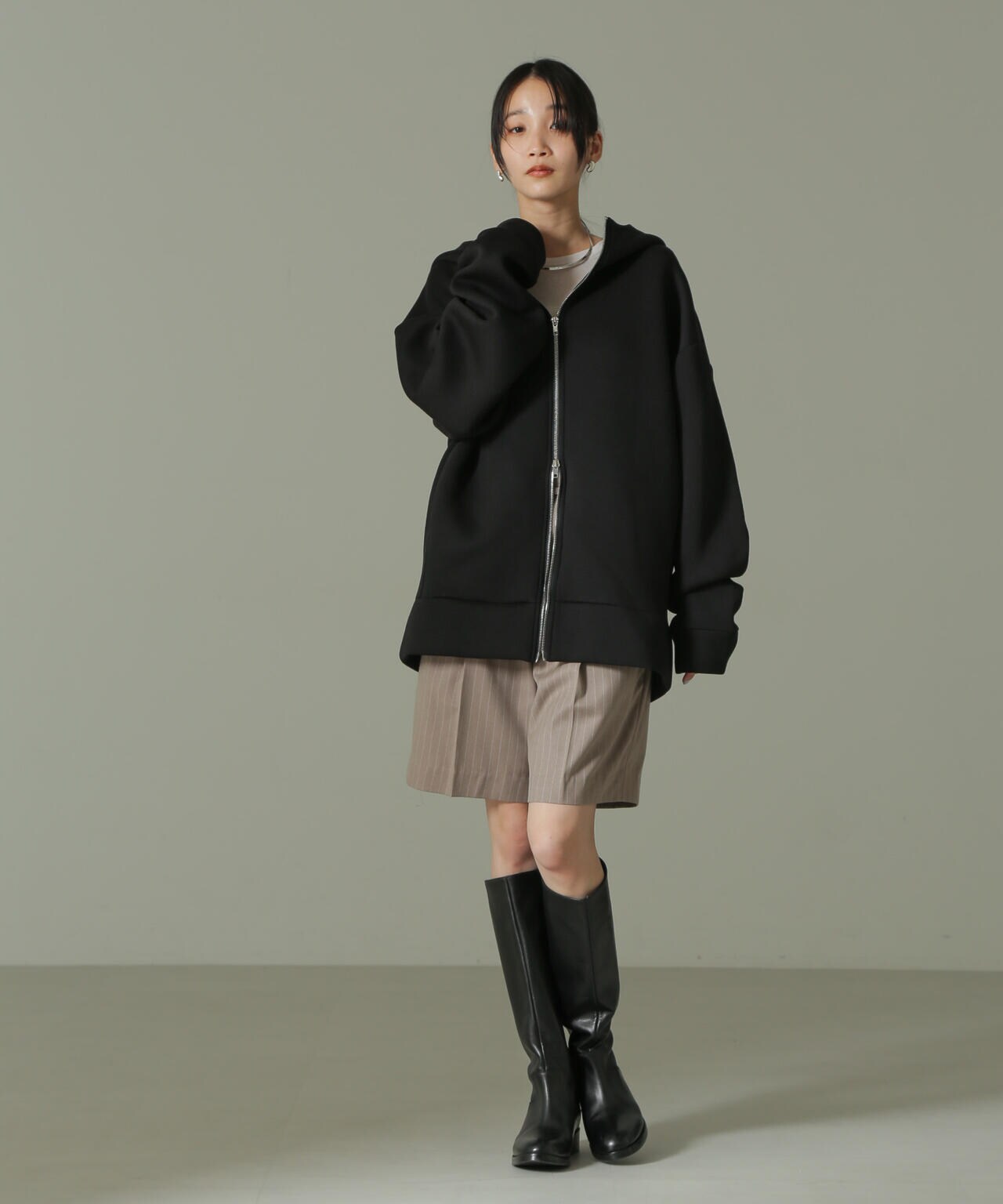 WEB限定/テックダンボールダブルジップBIGパーカ男女兼用 6734223329