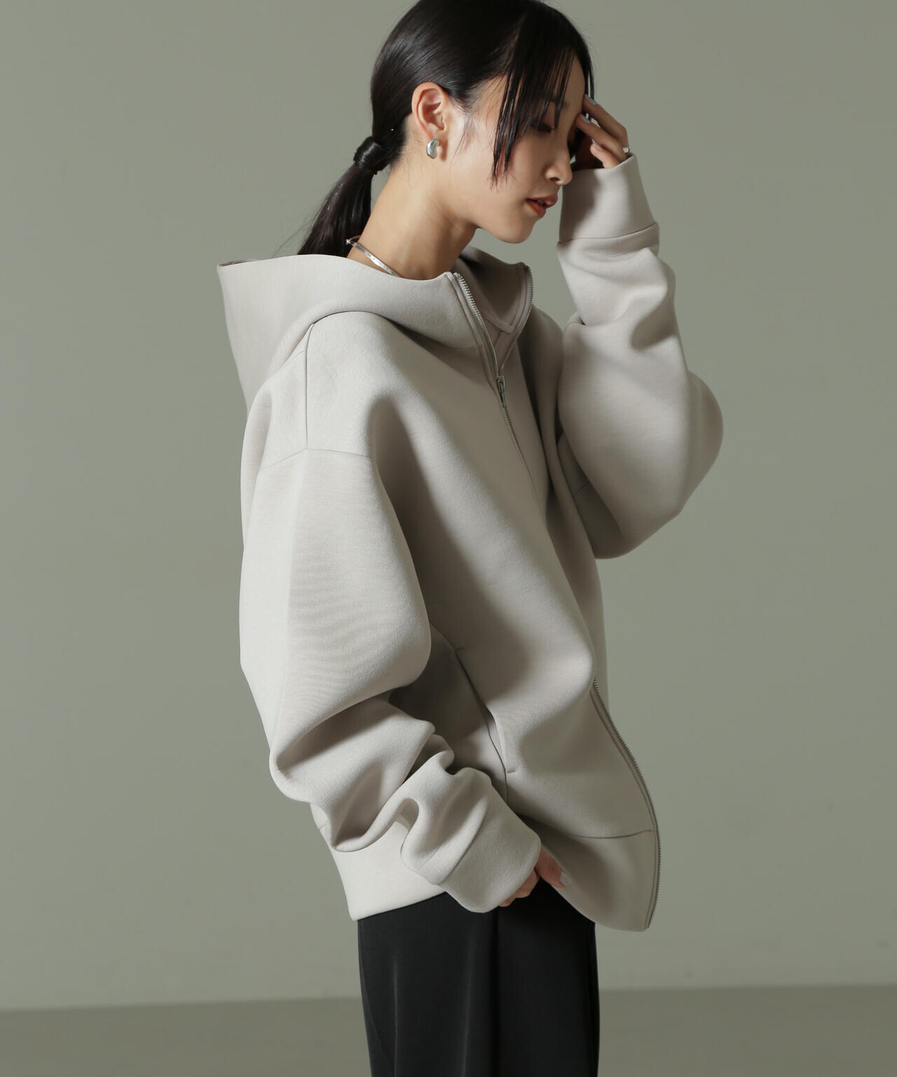 WEB限定/テックダンボールダブルジップBIGパーカ男女兼用 6734223329