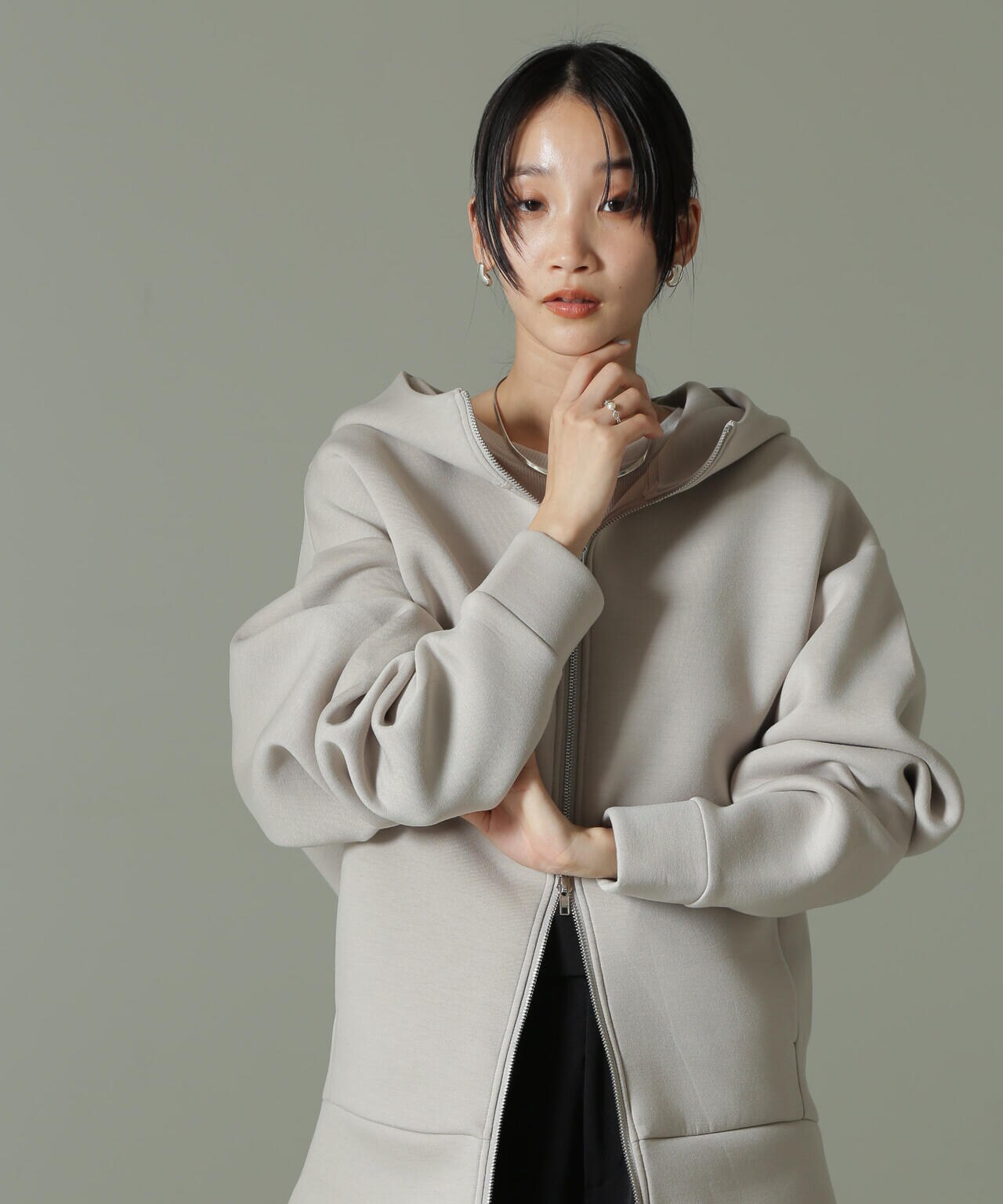 WEB限定/テックダンボールダブルジップBIGパーカ男女兼用 6734223329
