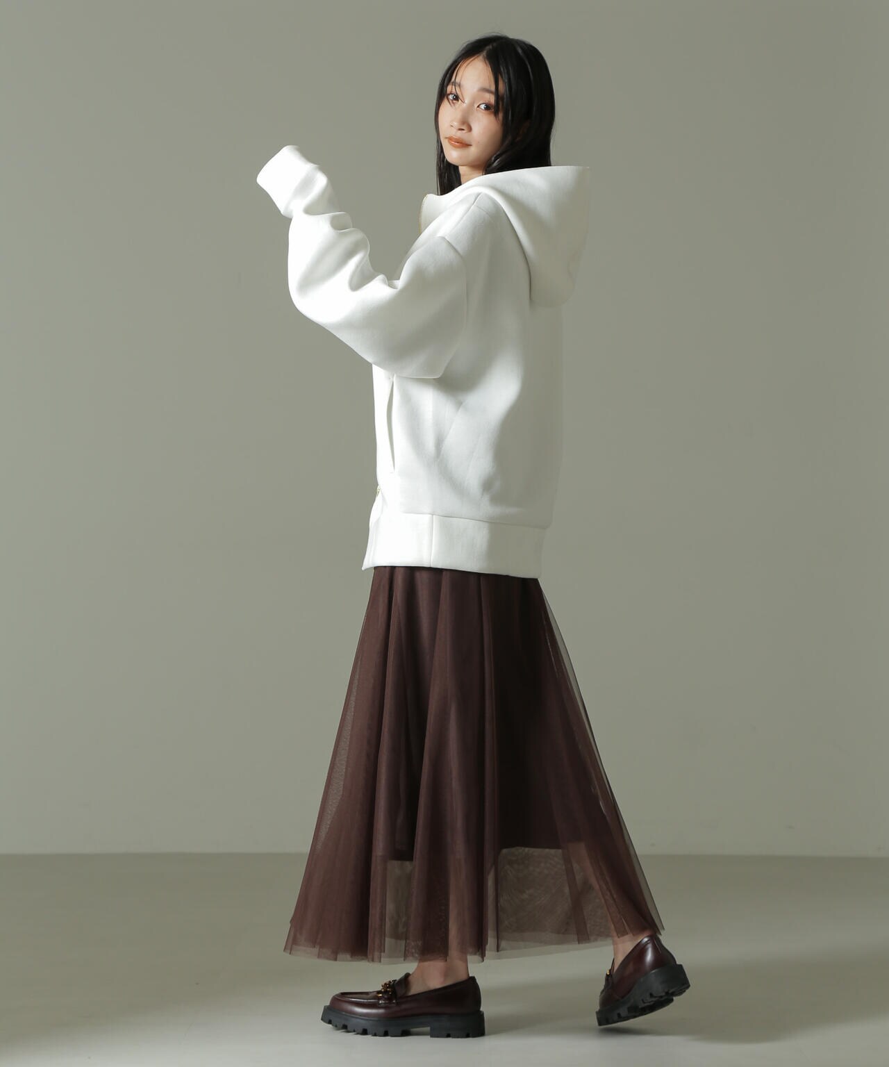 WEB限定/テックダンボールダブルジップBIGパーカ男女兼用 6734223329