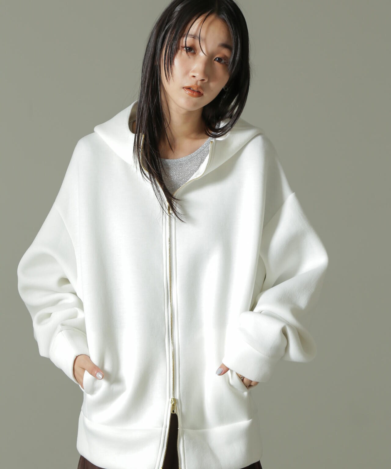 WEB限定/テックダンボールダブルジップBIGパーカ男女兼用 6734223329