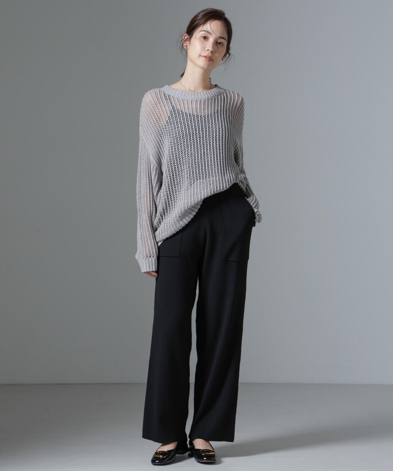 ポケットニットワイドパンツ（セットアップ可） 6734227316