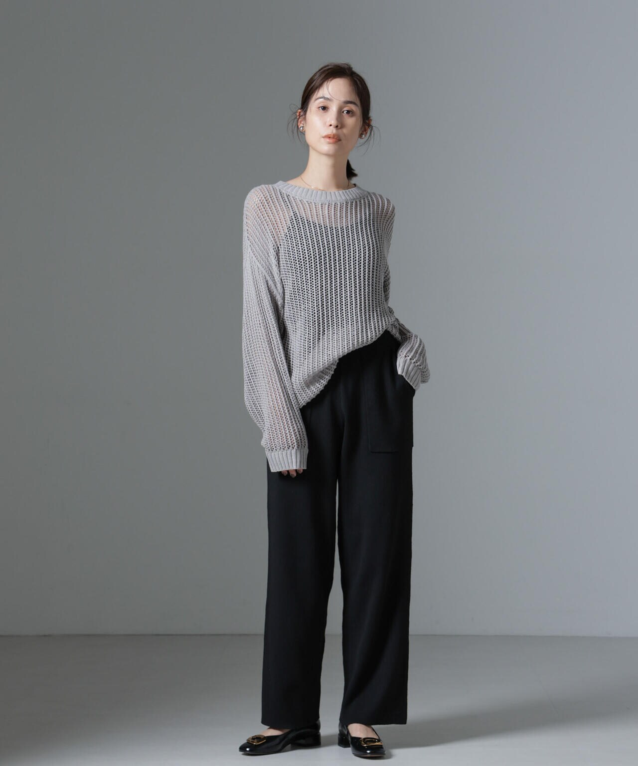 ポケットニットワイドパンツ（セットアップ可） 6734227316