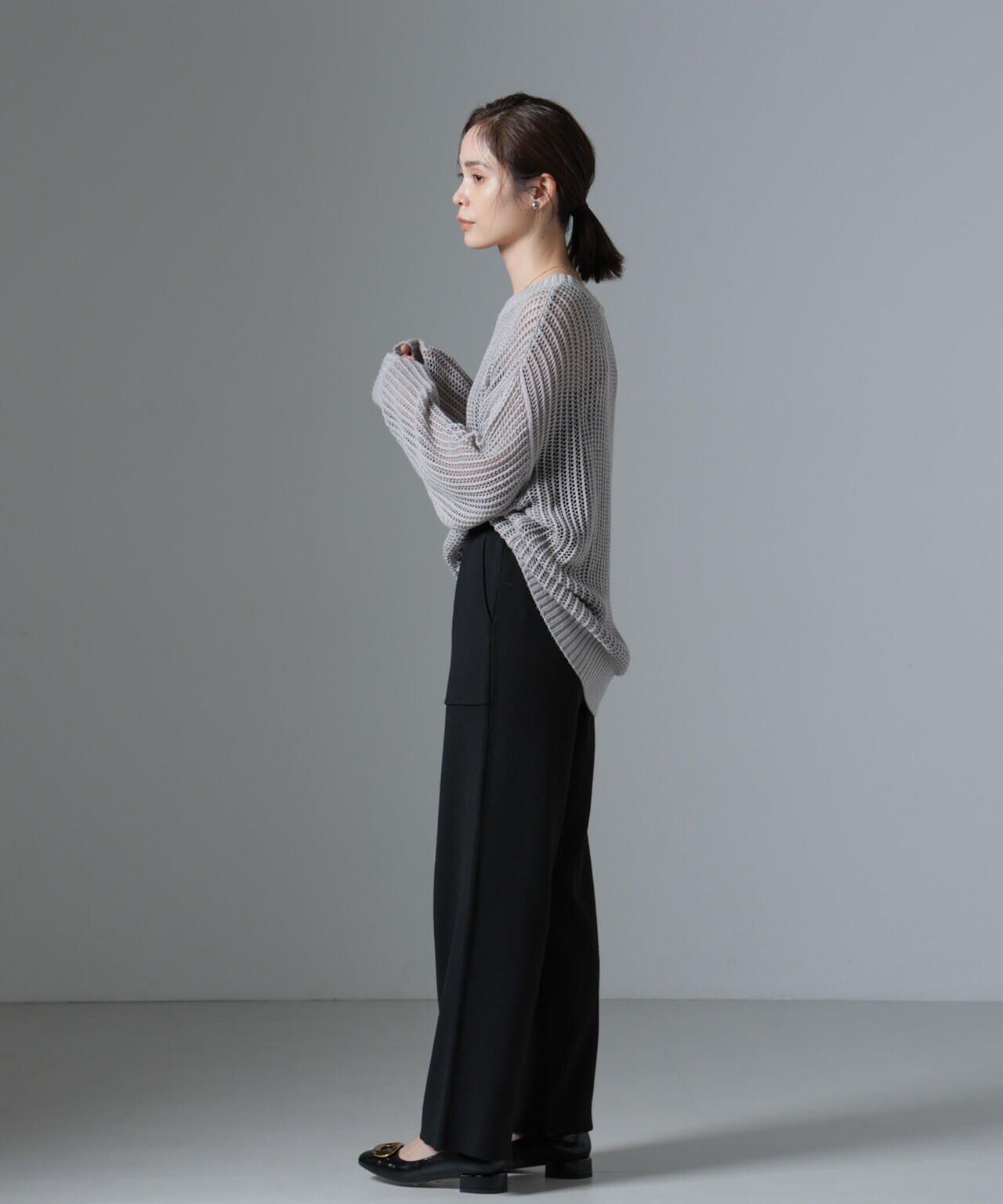ポケットニットワイドパンツ（セットアップ可） 6734227316