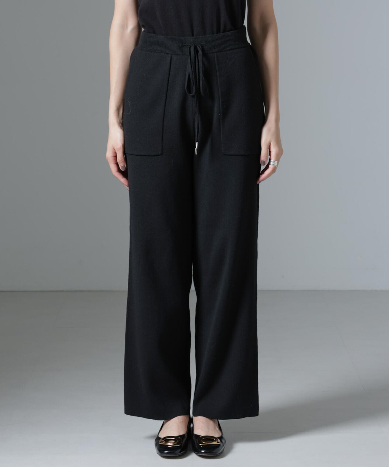 ポケットニットワイドパンツ（セットアップ可） 6734227316