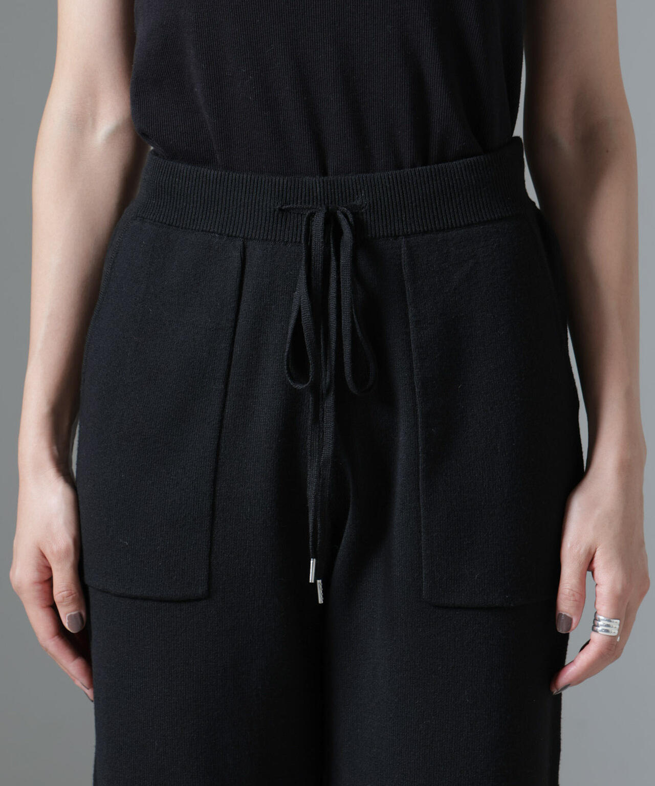 ポケットニットワイドパンツ（セットアップ可） 6734227316