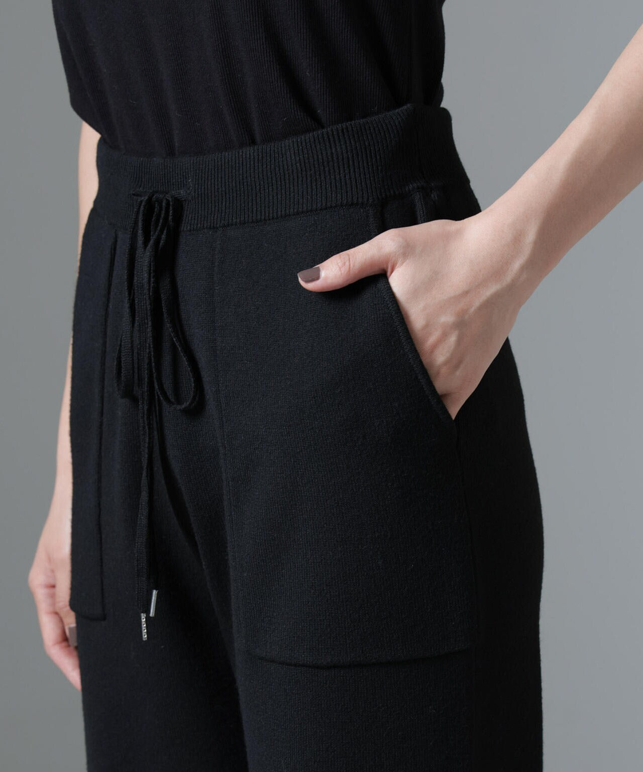 ポケットニットワイドパンツ（セットアップ可） 6734227316