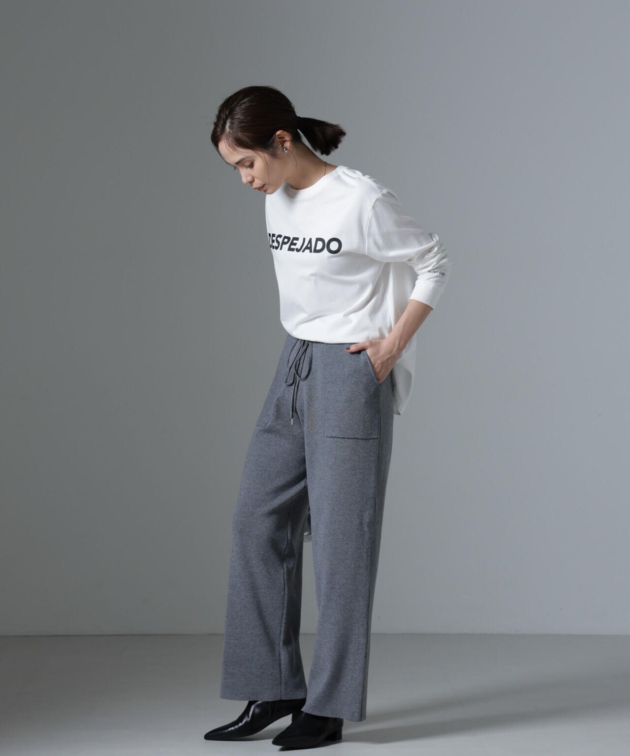 ポケットニットワイドパンツ（セットアップ可） 6734227316