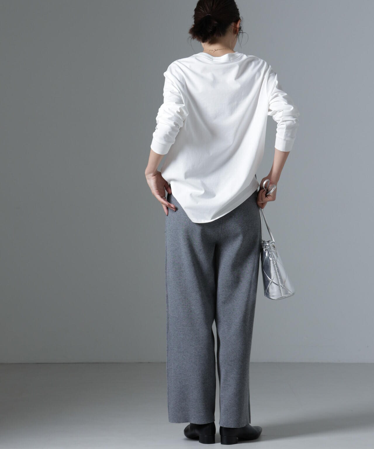 ポケットニットワイドパンツ（セットアップ可） 6734227316