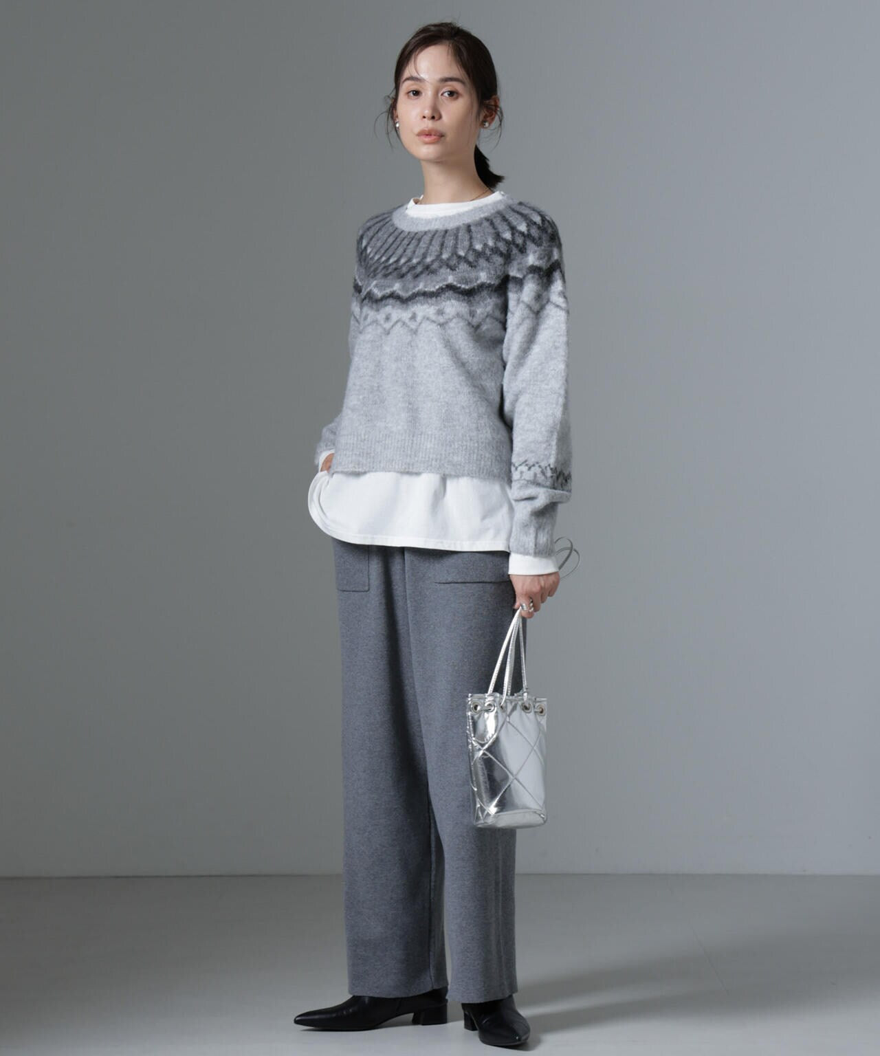 ポケットニットワイドパンツ（セットアップ可） 6734227316