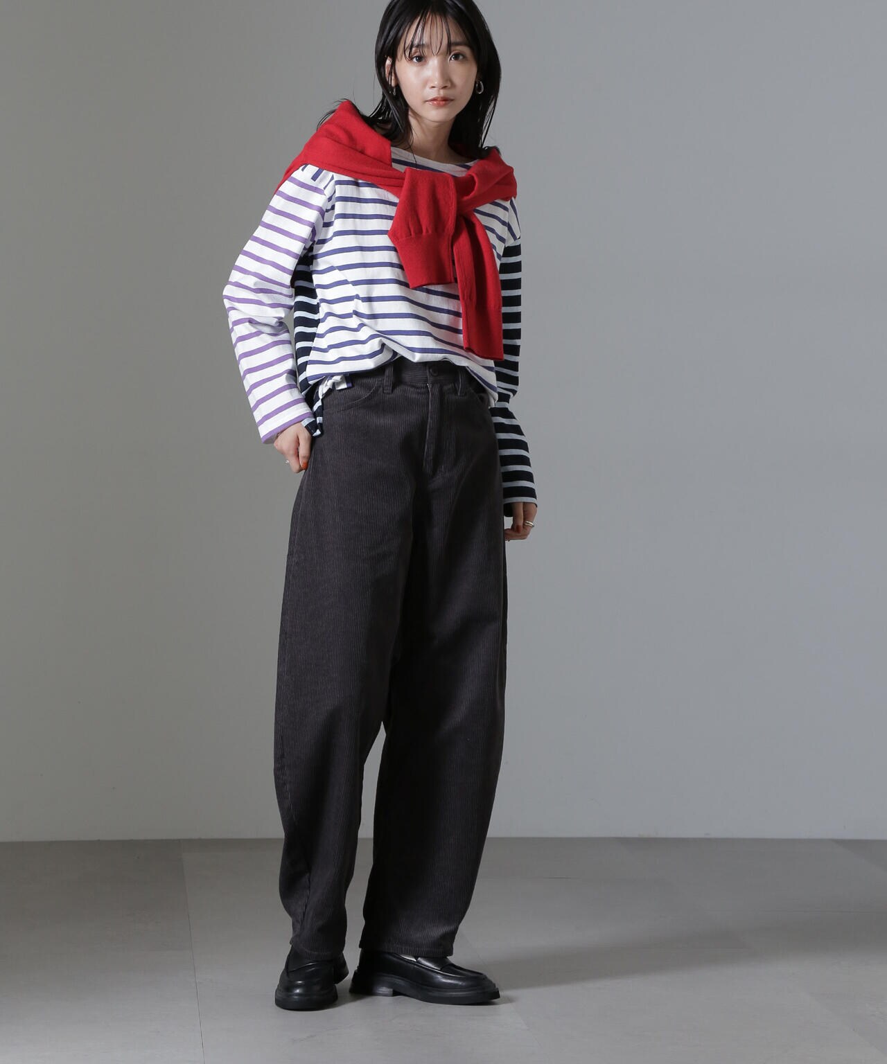 コーデュロイワイドカーブパンツ（セットアップ可） 6734227324