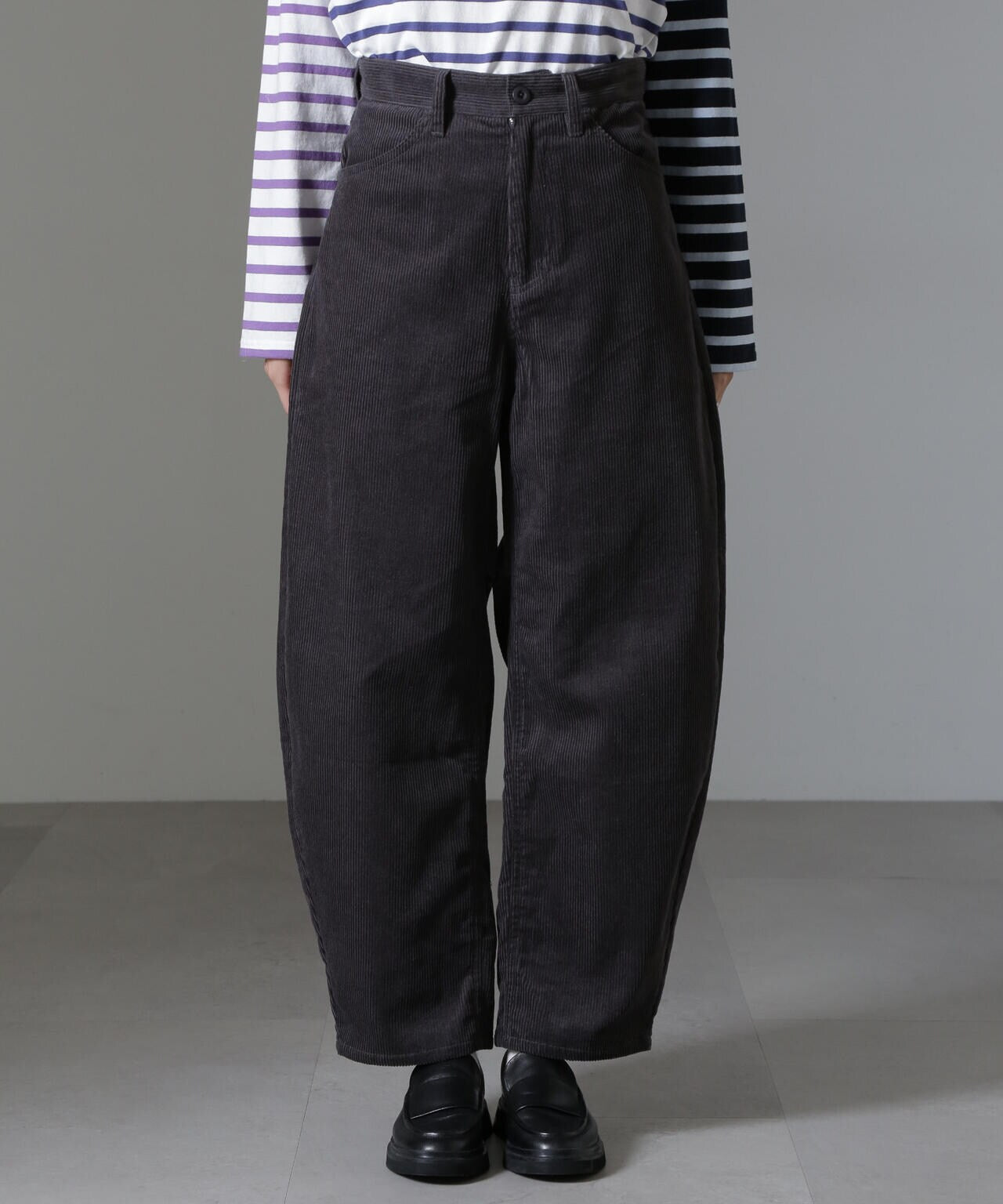 コーデュロイワイドカーブパンツ（セットアップ可） 6734227324