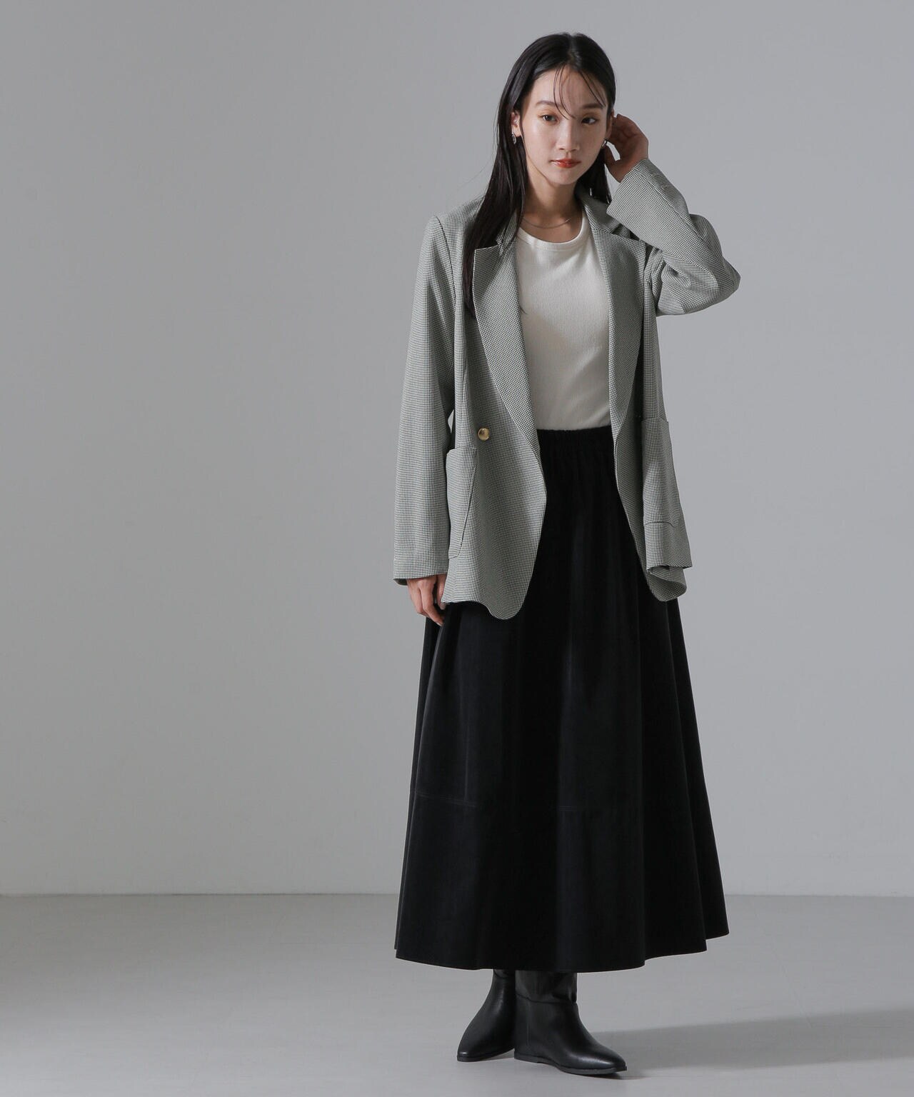 ピーチフェイクレザーボリュームスカート(セットアップ可) 6734230310