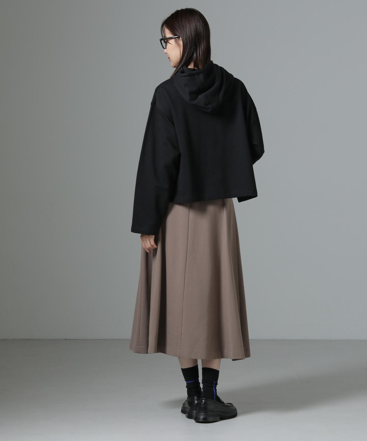 8パネル ダンボール ニット フレア スカート