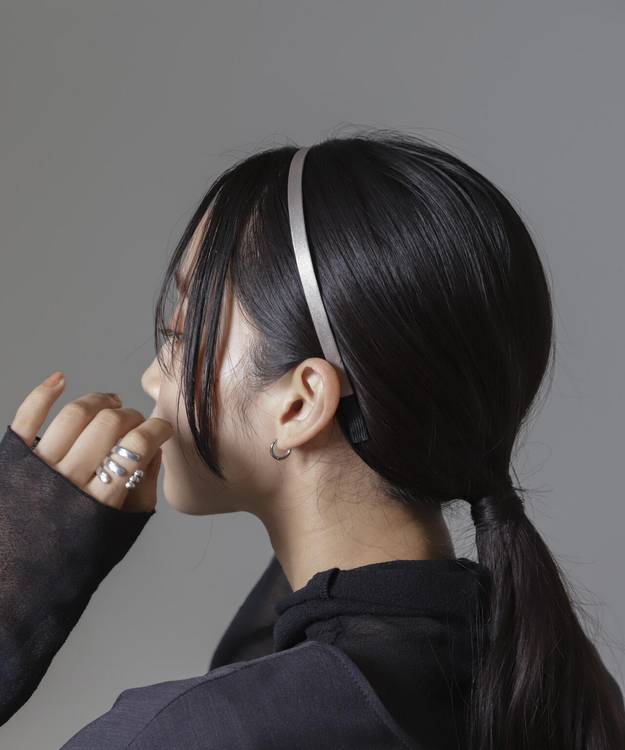 サテン カチューシャ