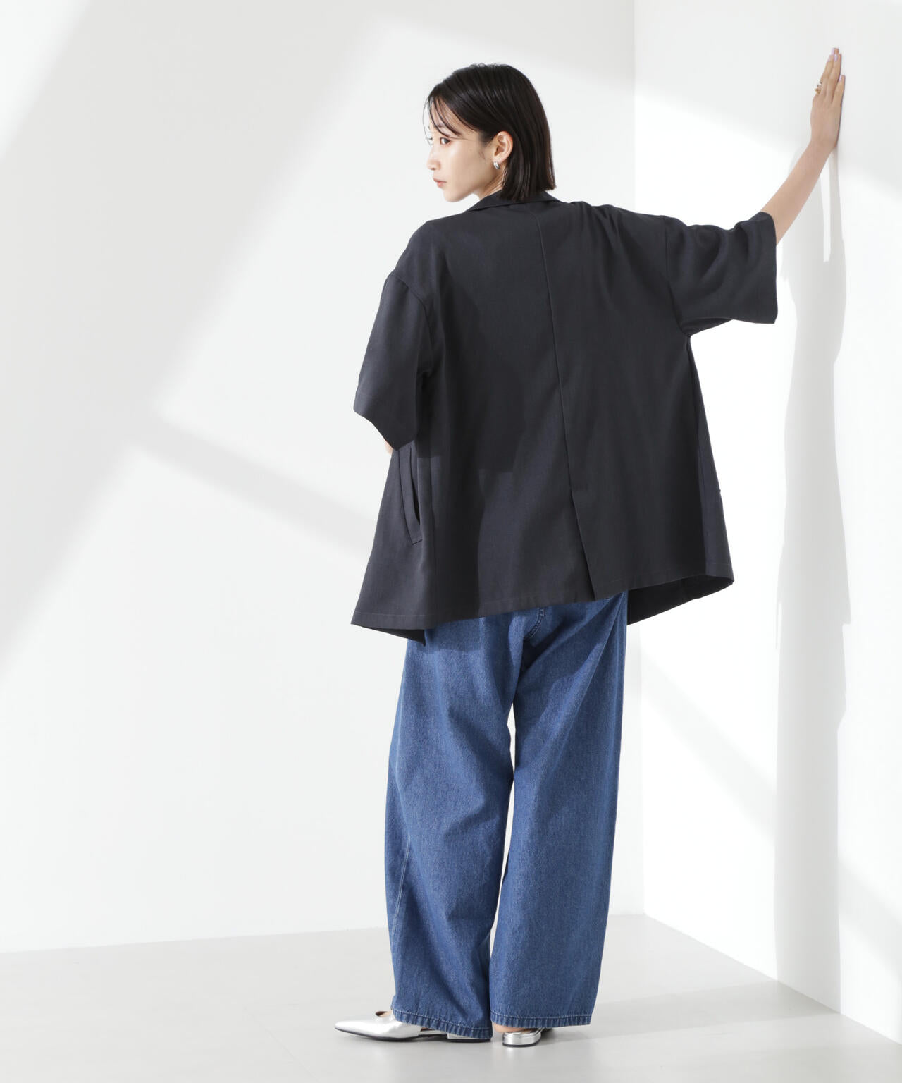 クリスピーツイルショートスリーブジャケット(セットアップ可) 6735116308