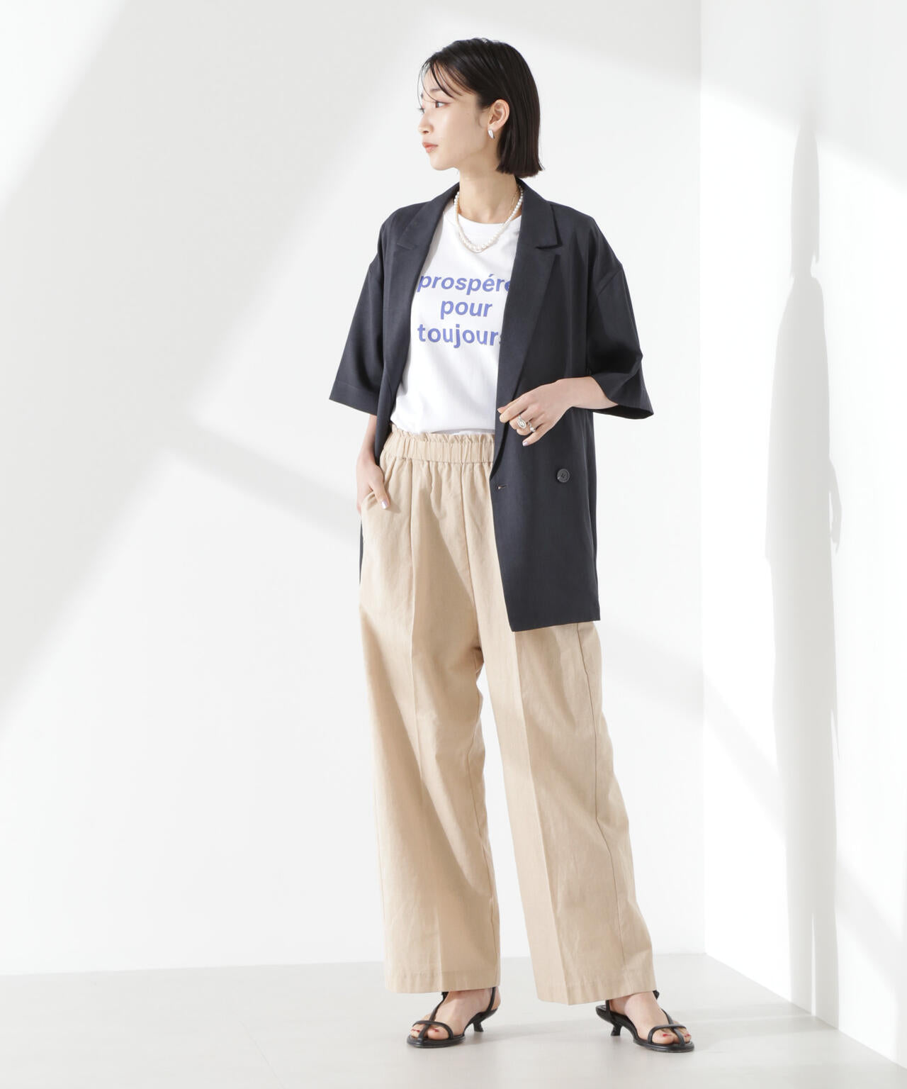 クリスピーツイルショートスリーブジャケット(セットアップ可) 6735116308