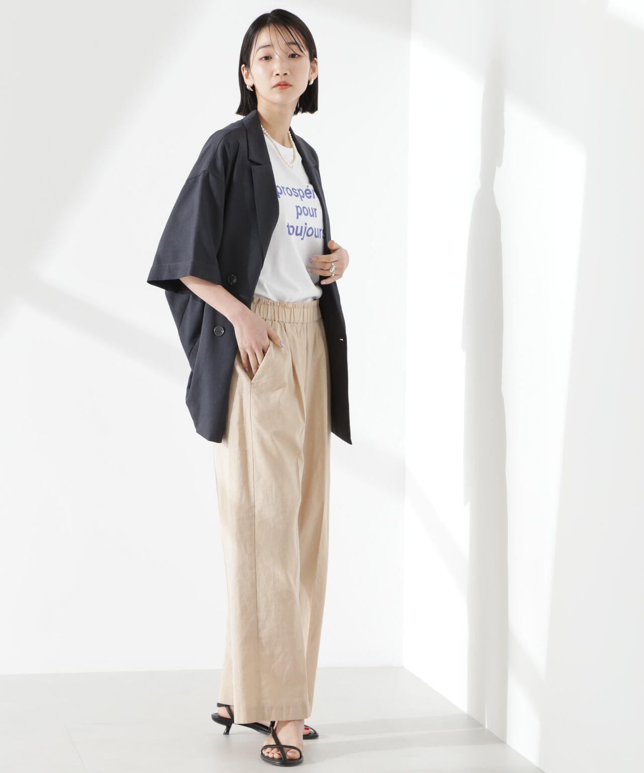 クリスピーツイルショートスリーブジャケット(セットアップ可) 6735116308