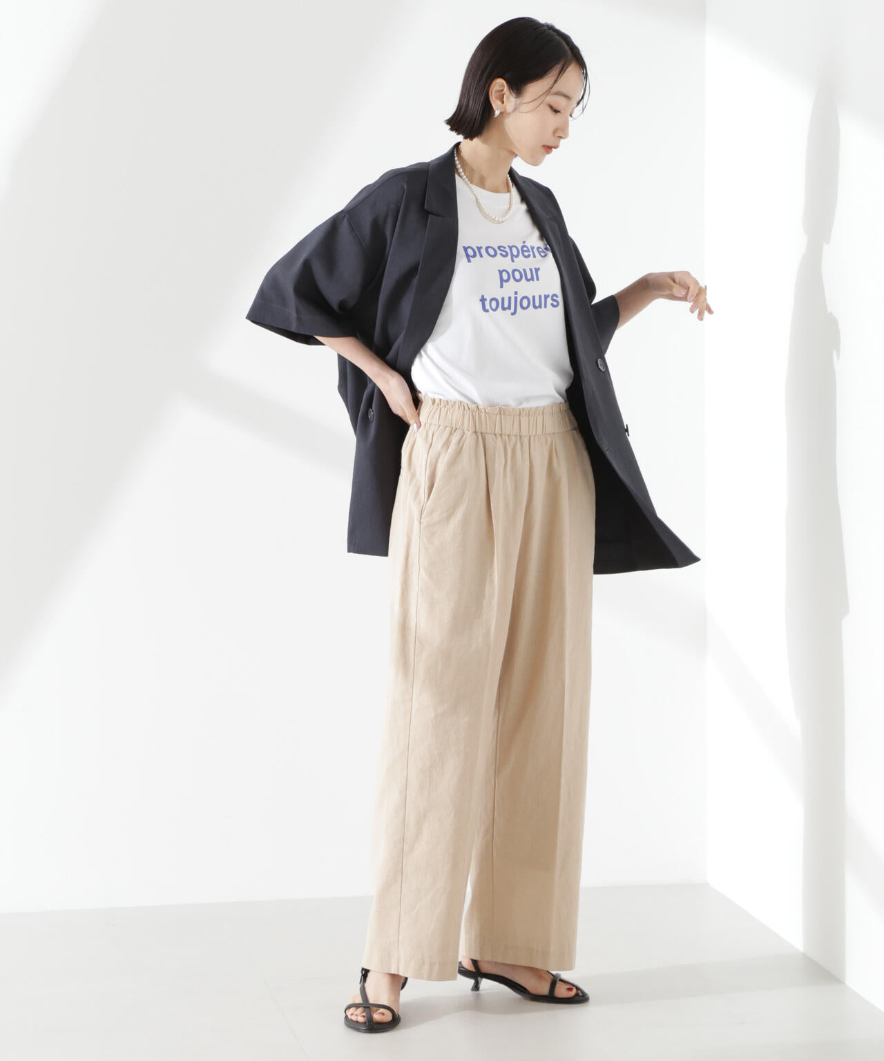 クリスピーツイルショートスリーブジャケット(セットアップ可) 6735116308