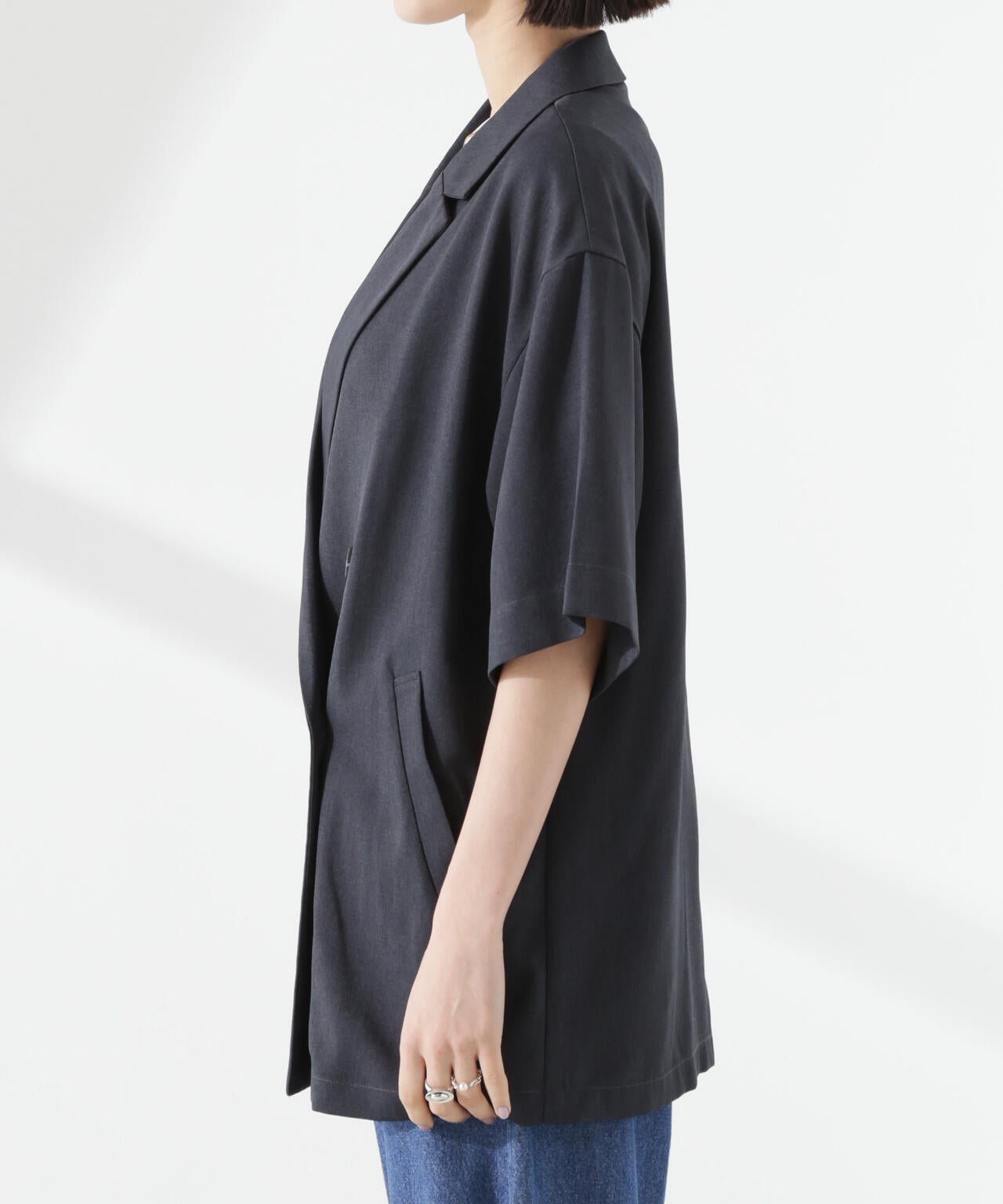 クリスピーツイルショートスリーブジャケット(セットアップ可) 6735116308