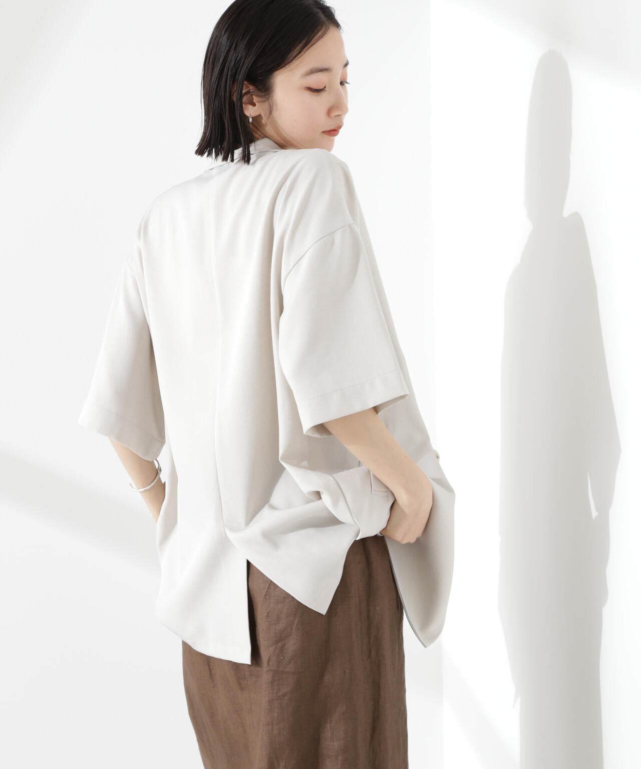 クリスピーツイルショートスリーブジャケット(セットアップ可) 6735116308