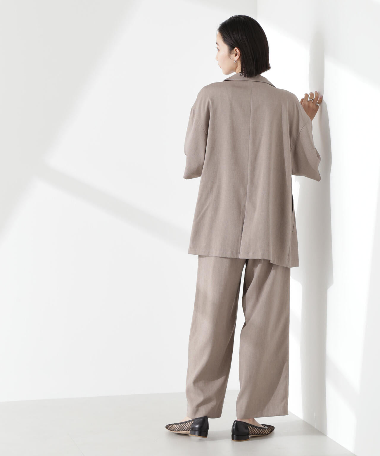 クリスピーツイルショートスリーブジャケット(セットアップ可) 6735116308