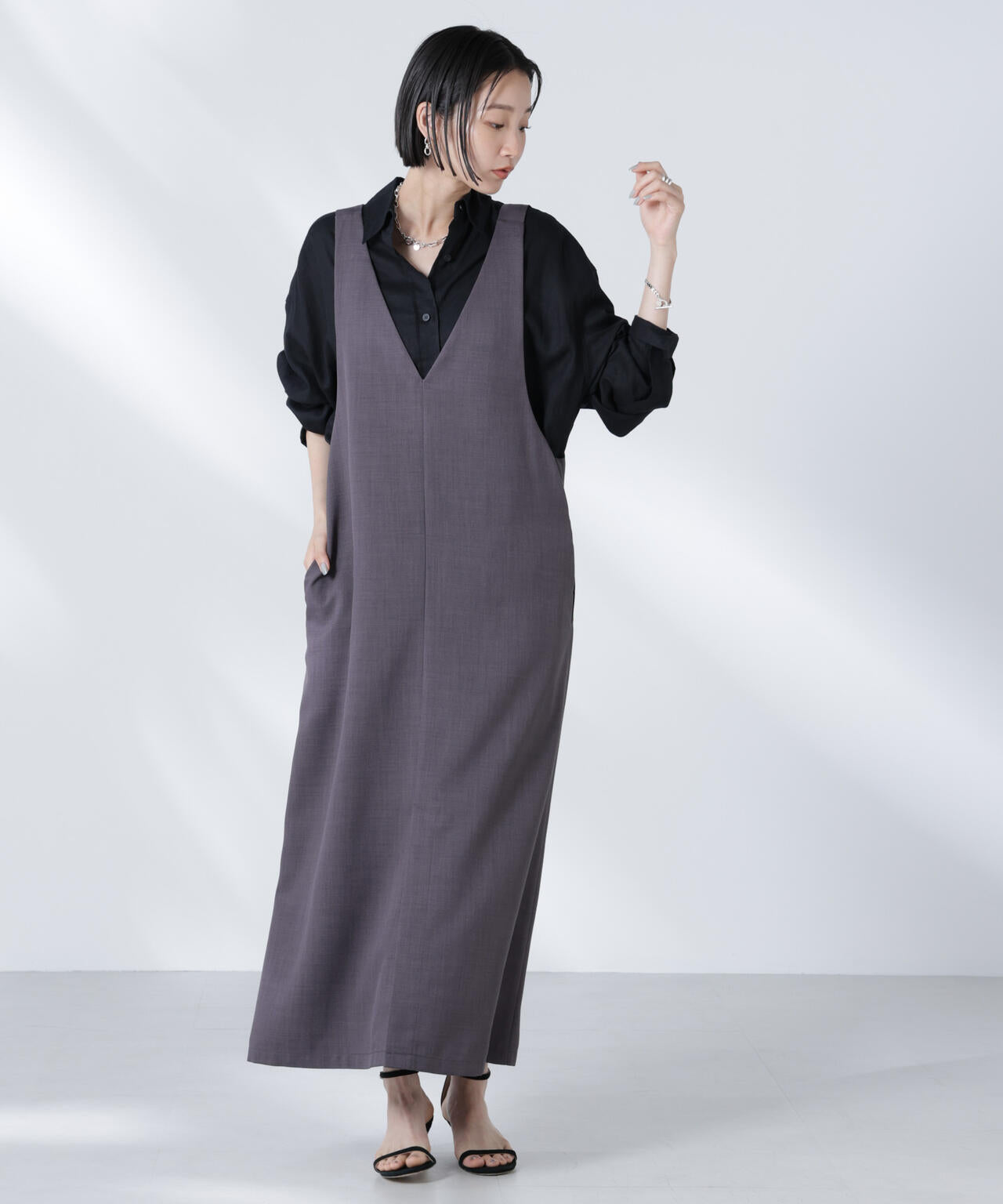 前後2wayサロペットワンピース 6735119330