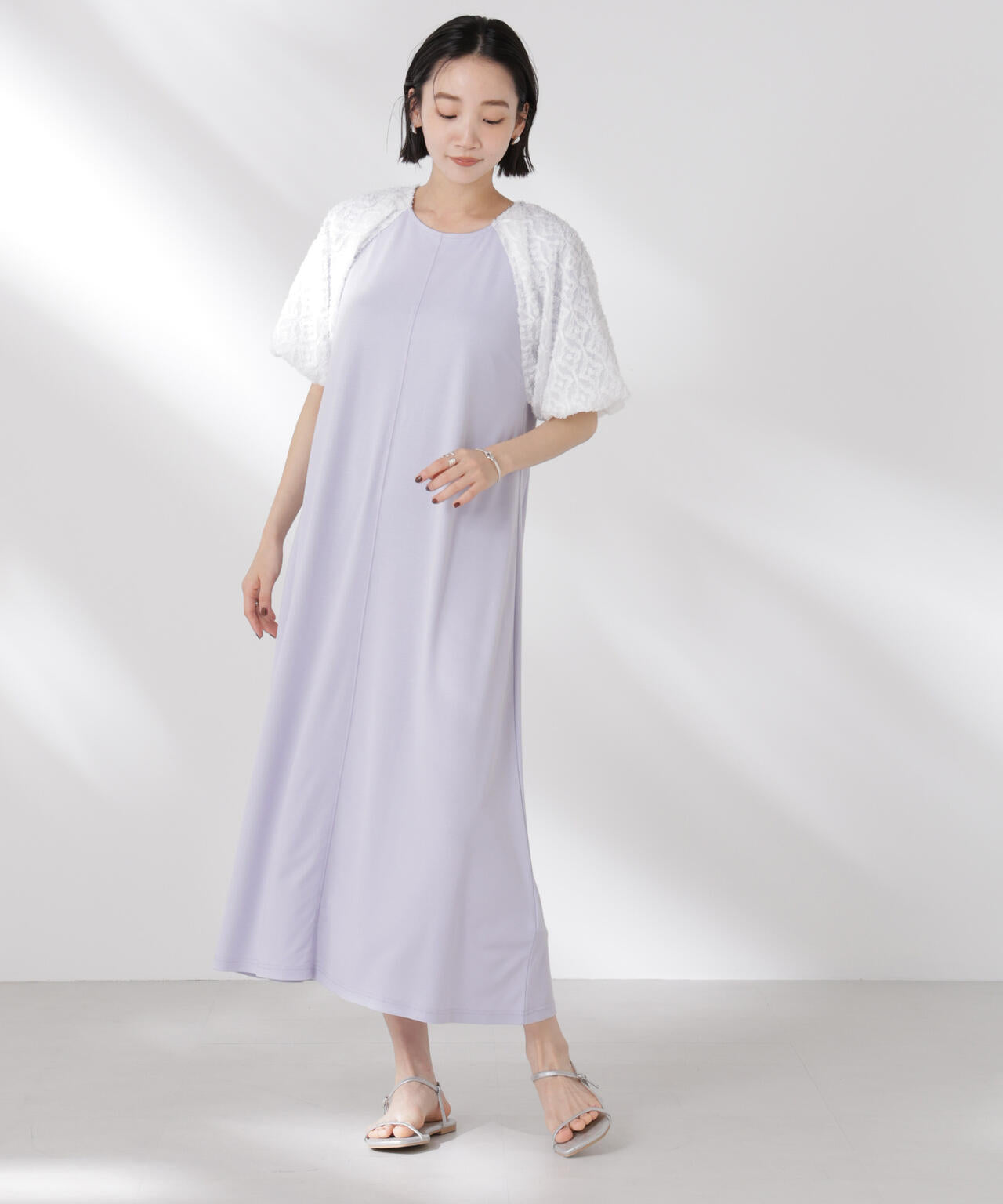 epaバルーンスリーブワンピース　ホワイト バルーンスリーブワンピース White – honono for mom&baby