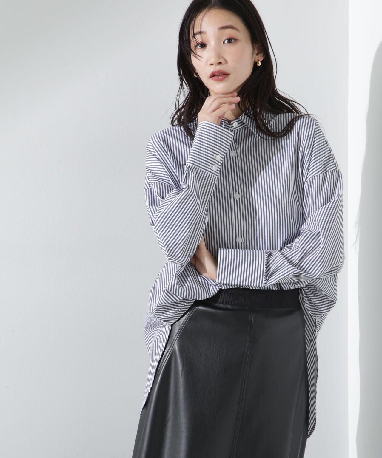 ブロードワイドシルエットシャツ 6735120305