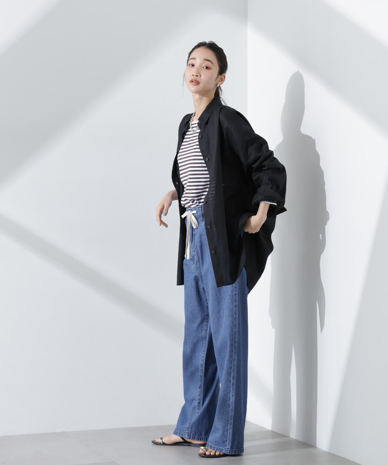 Anti Smell Linen ベーシックワイドシャツ 6735120309