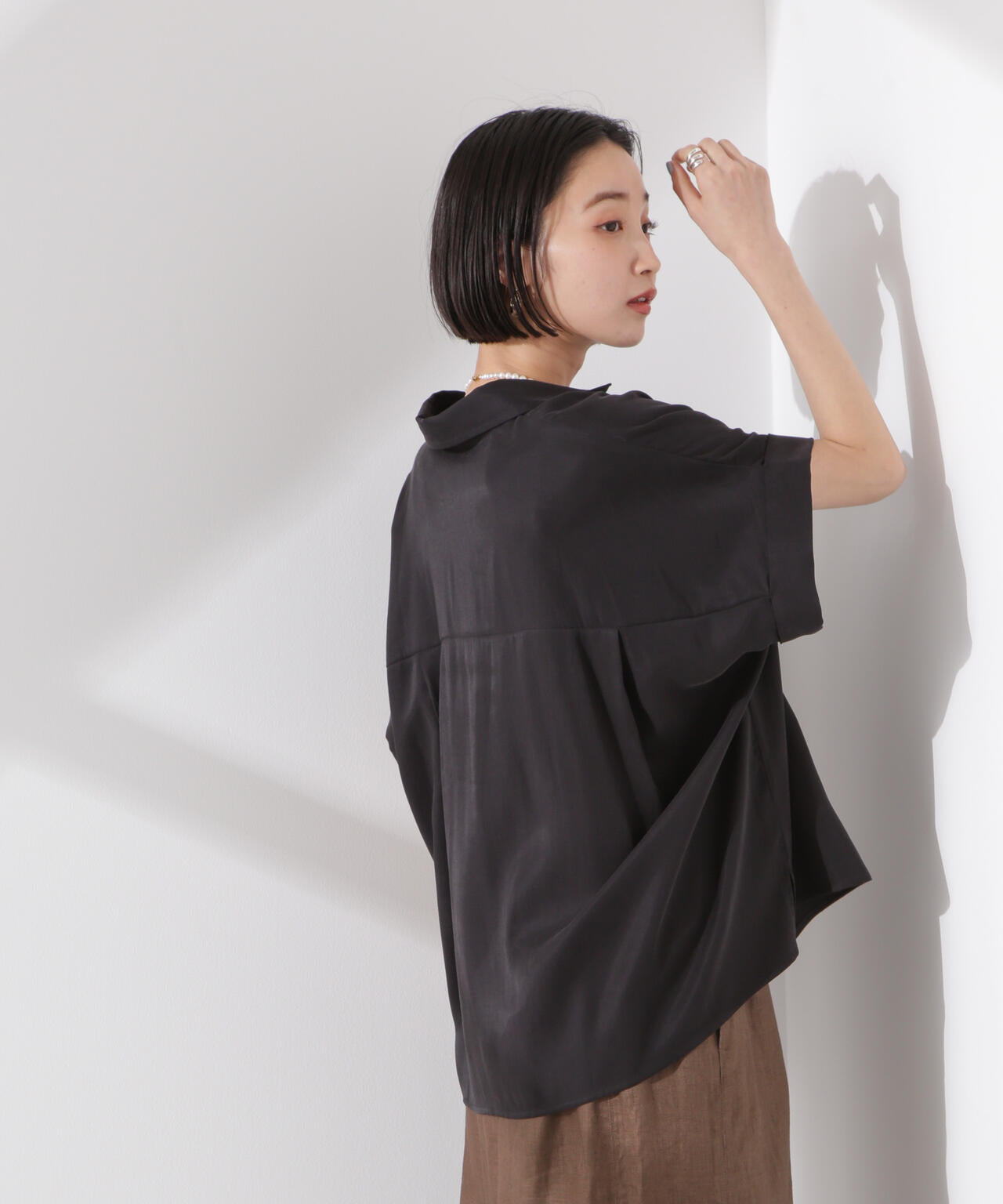 スキッパーワイドスリーブシャツ（セットアップ可） 6735121313