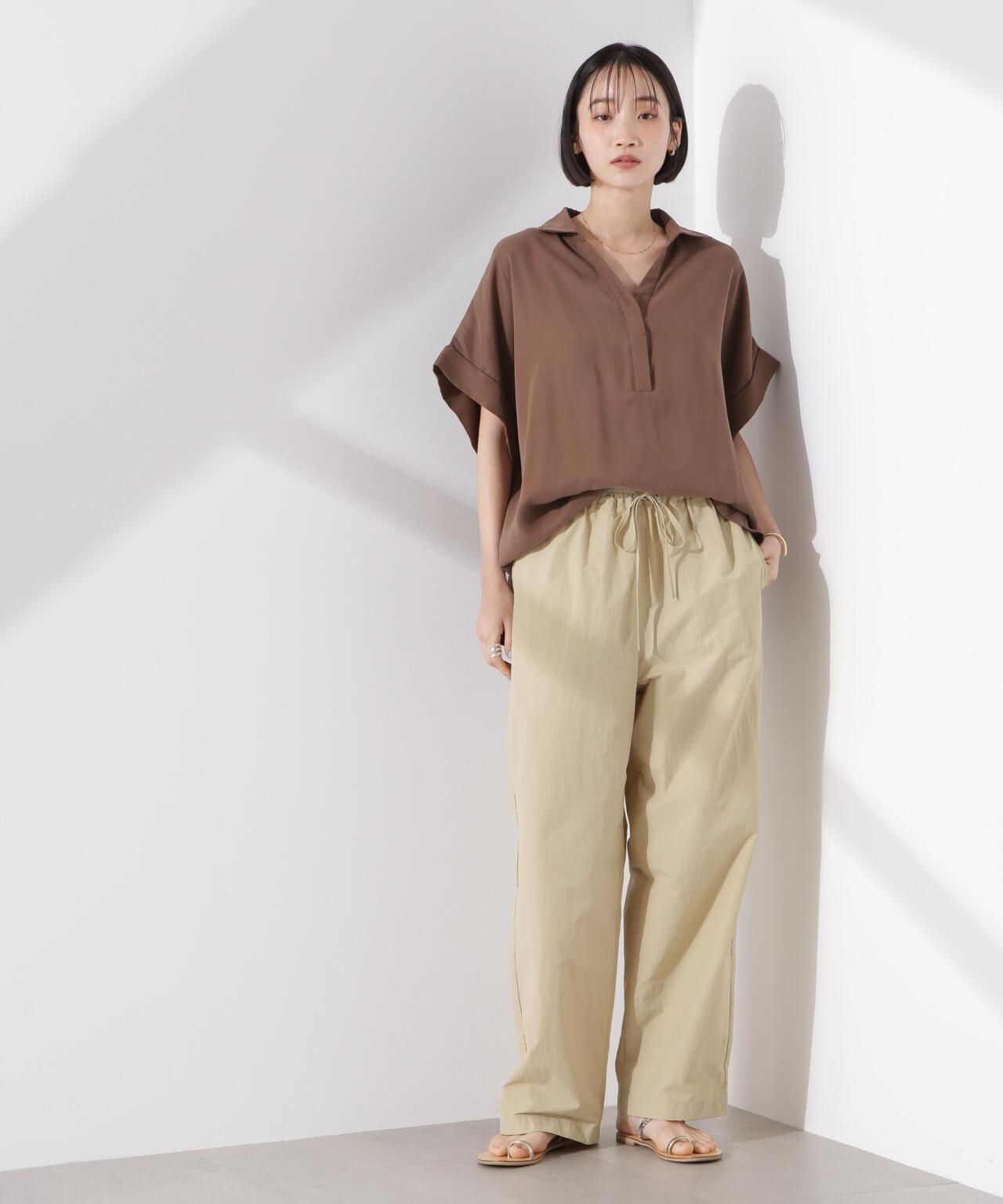 スキッパーワイドスリーブシャツ（セットアップ可） 6735121313