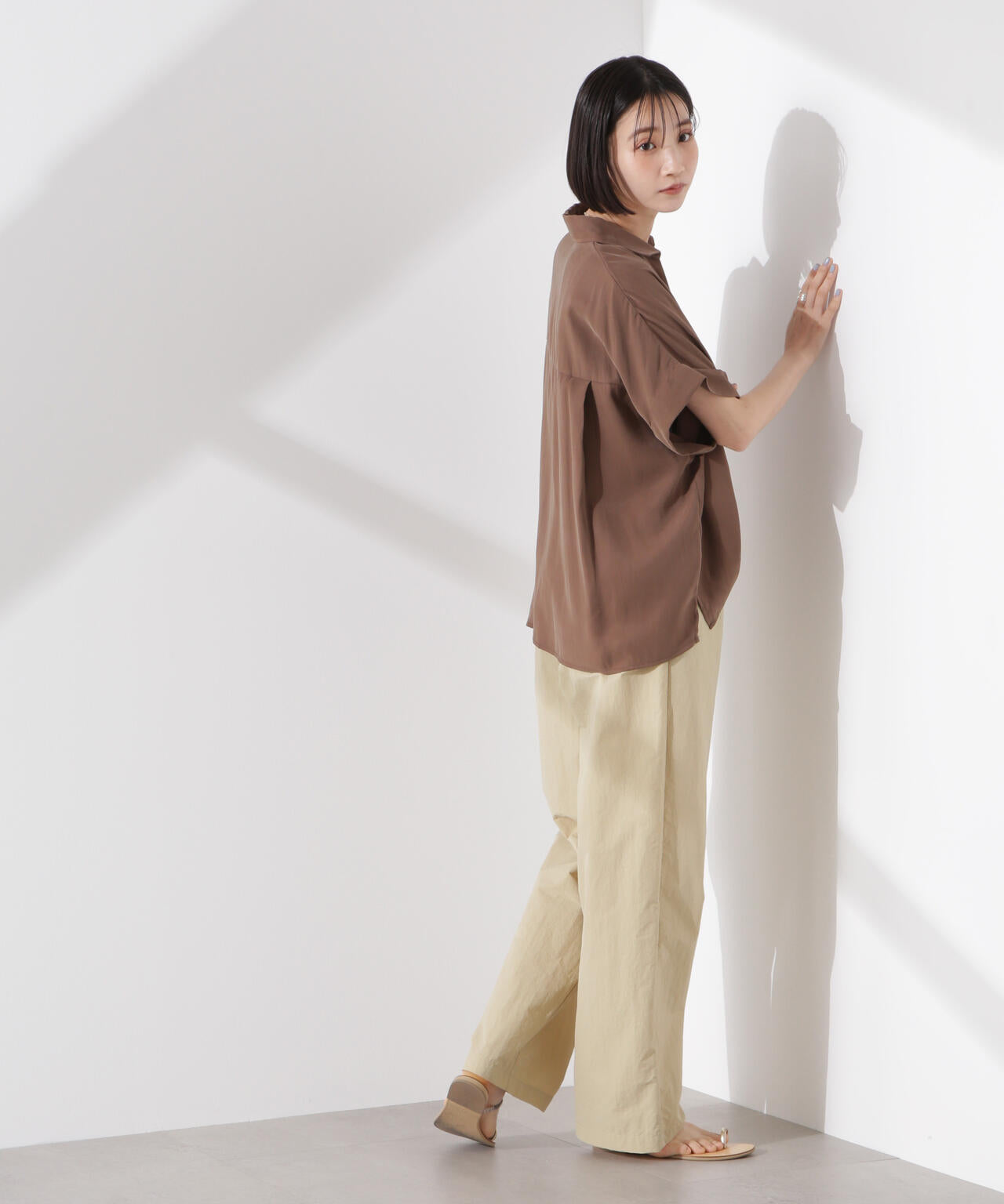 スキッパーワイドスリーブシャツ（セットアップ可） 6735121313