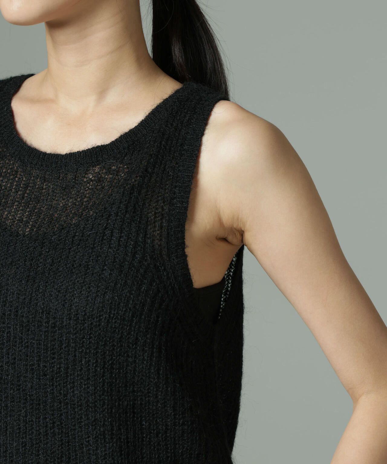 6 モヘヤウールタンクトップニット 6(ROKU) ニット セーター 「6(ROKU)」モヘヤウール タンクトップ