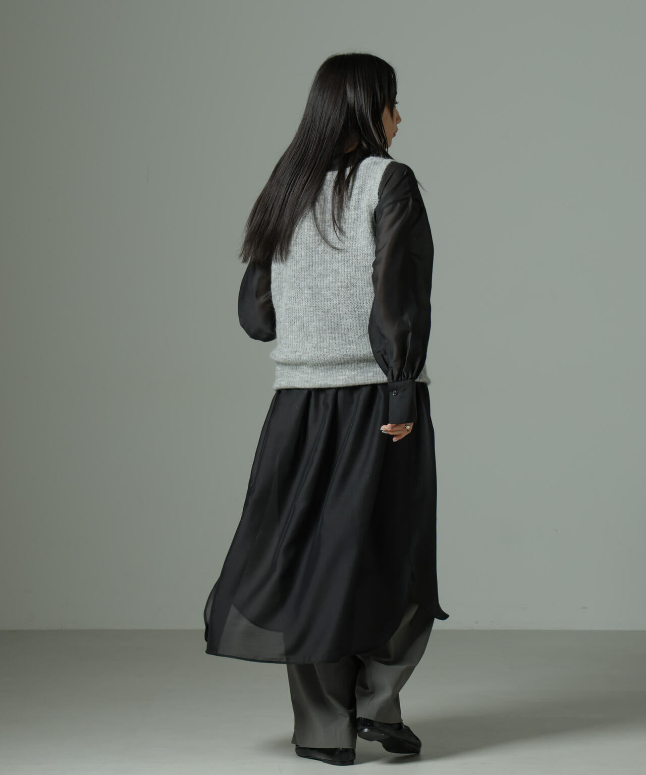 モヘヤ混 タンク ニット トップス ( セットアップ 可 )