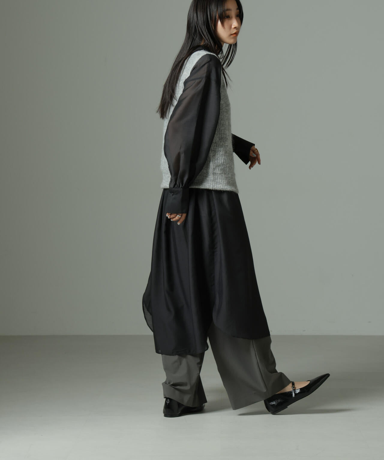 モヘヤ混 タンク ニット トップス ( セットアップ 可 )