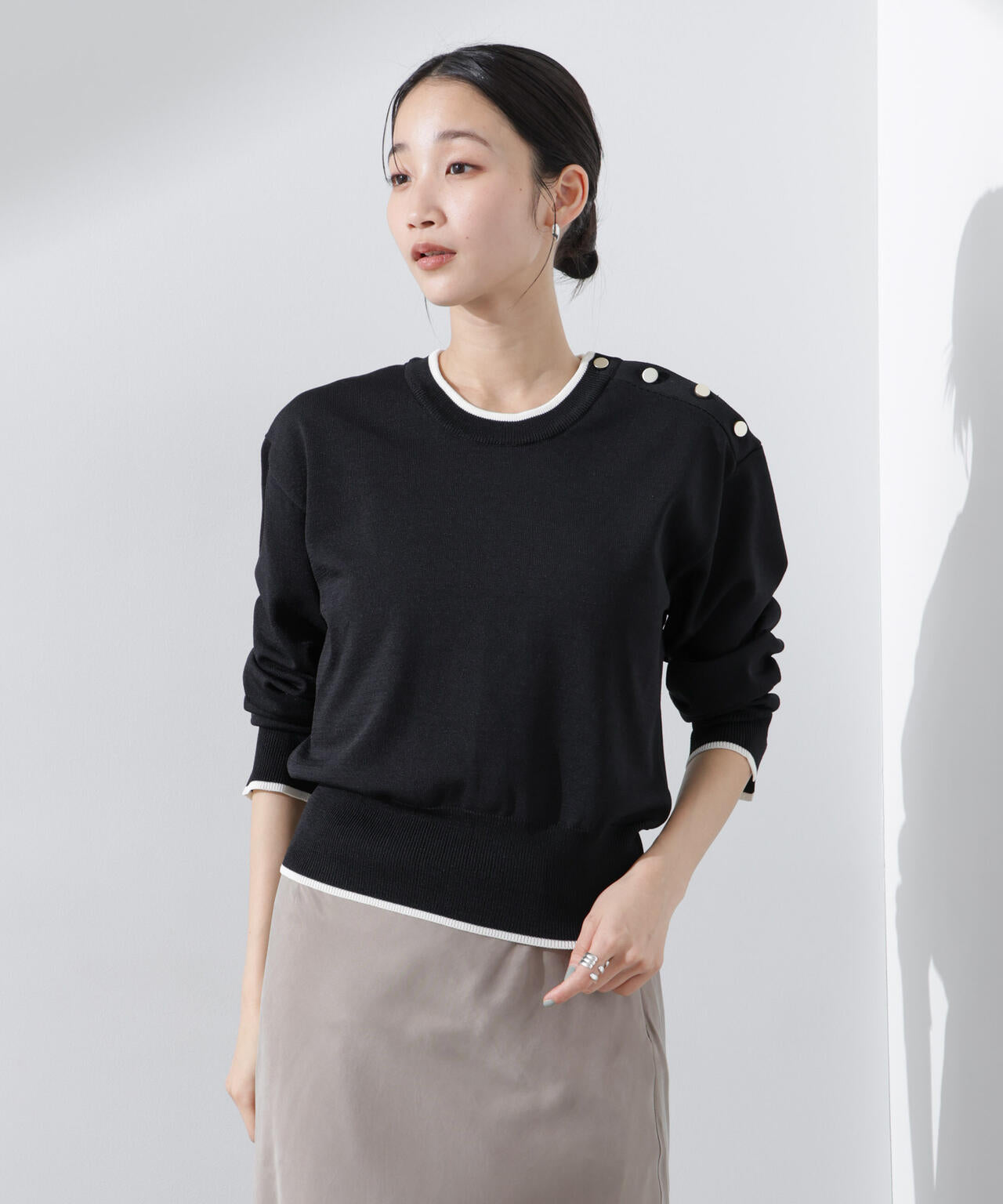 marie claire L ネイビー セーター UVカット marie claire L ネイビー セーター UVカット