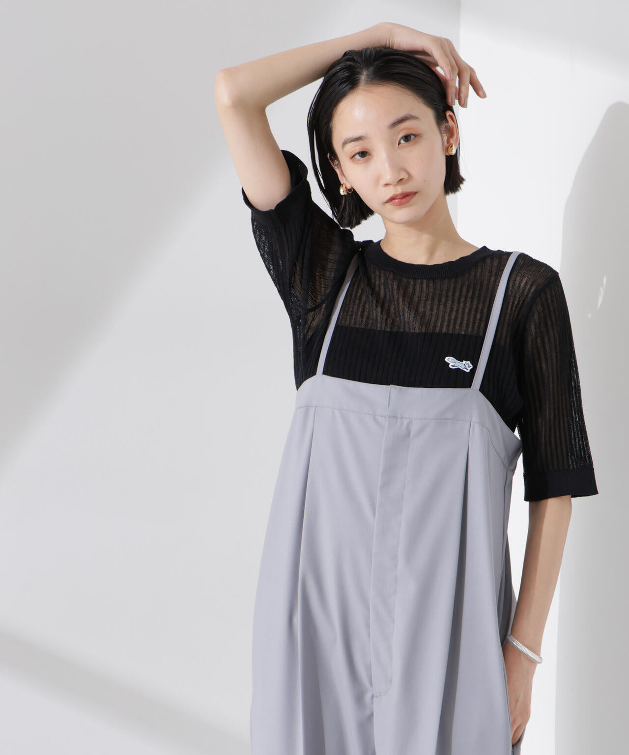 【未使用タグ付】LOHEN ミラノリブニットオールインワン38 LOHEN ミラノリブニットオールインワン38 LOHEN ミラノリブニット