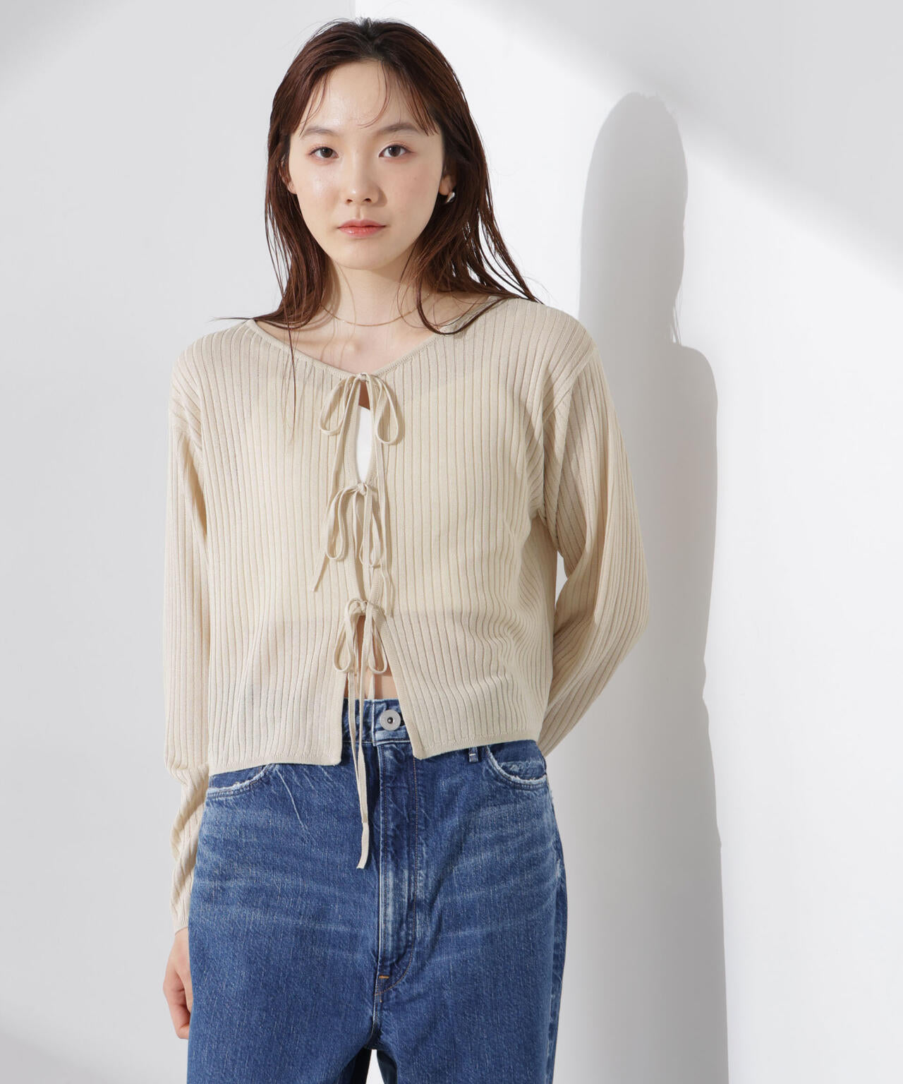 タグ付き♡GOLDS∞infinity♡ラッフルフリルレース2wayカーディガン TITTY＆CO. カーディガン フリルリブニット レディース